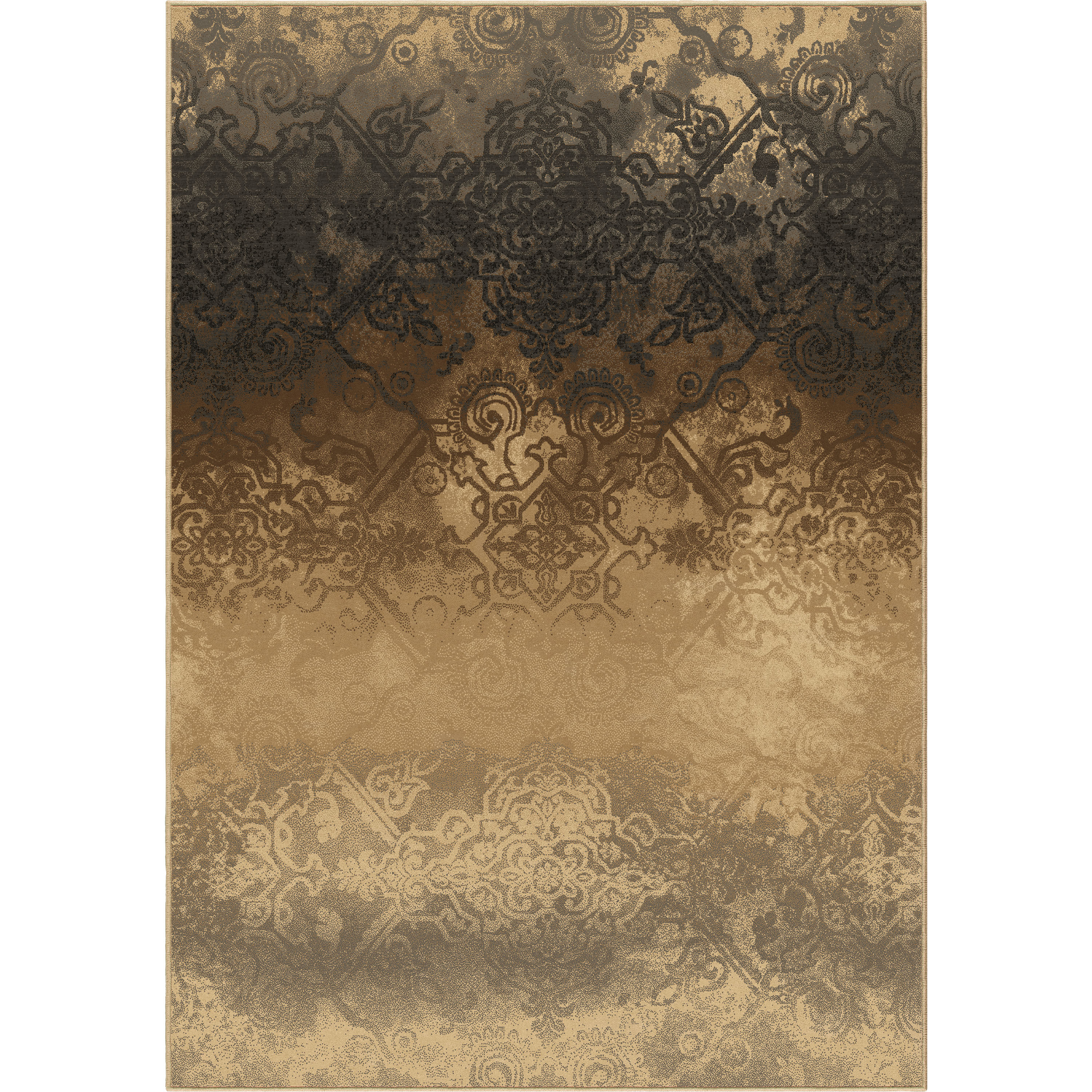 Orian Rugs 306231 Faded Metal 8 X 11 (ft) Pewter Damask Oriental Area Rug