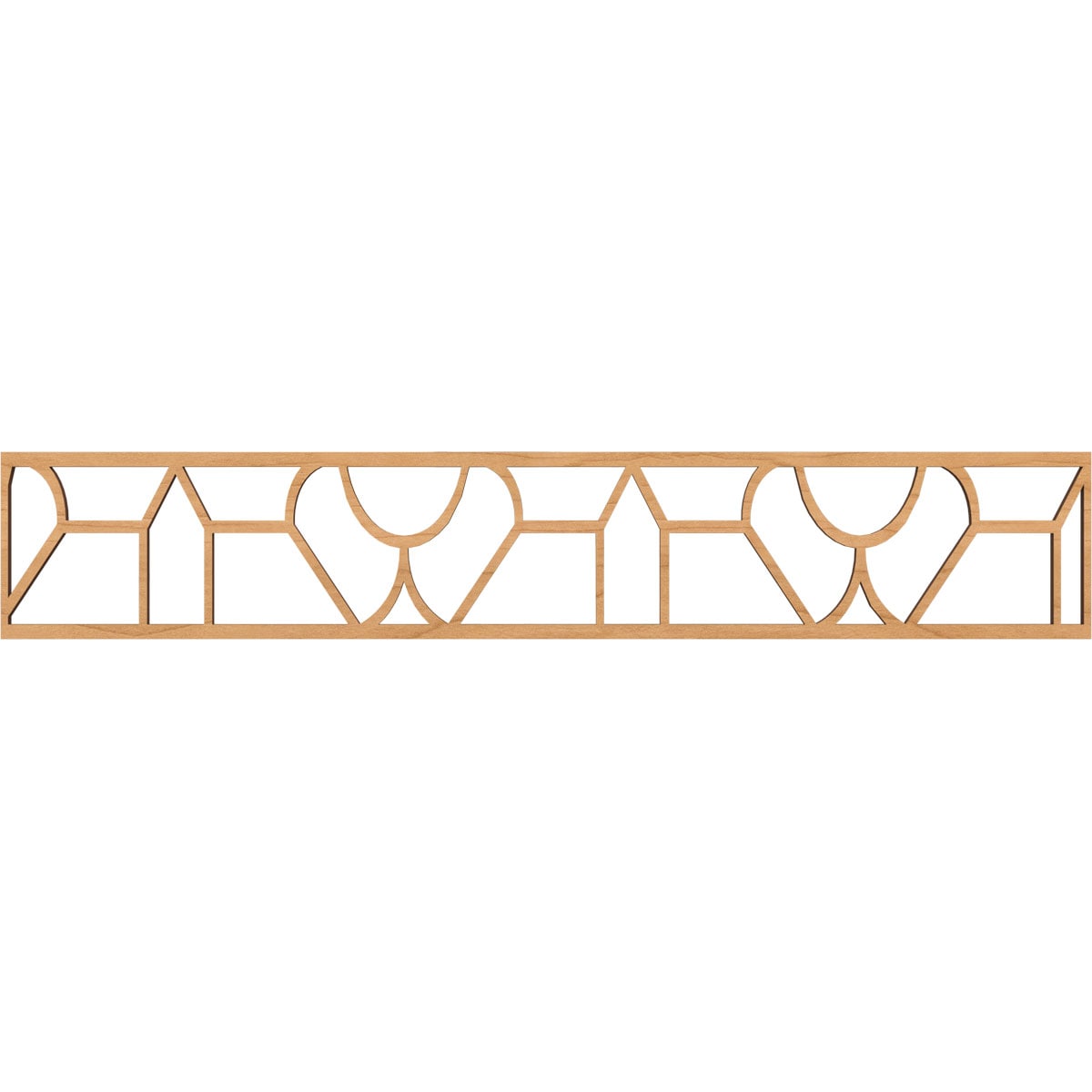 Ekena Millwork MLDB08X46WHIMA Whitechapel Fretwork Flat Trim 8-in x 3.89-ft Maple Brown Unfinished 2156887 Pierced Wall Panel Moulding