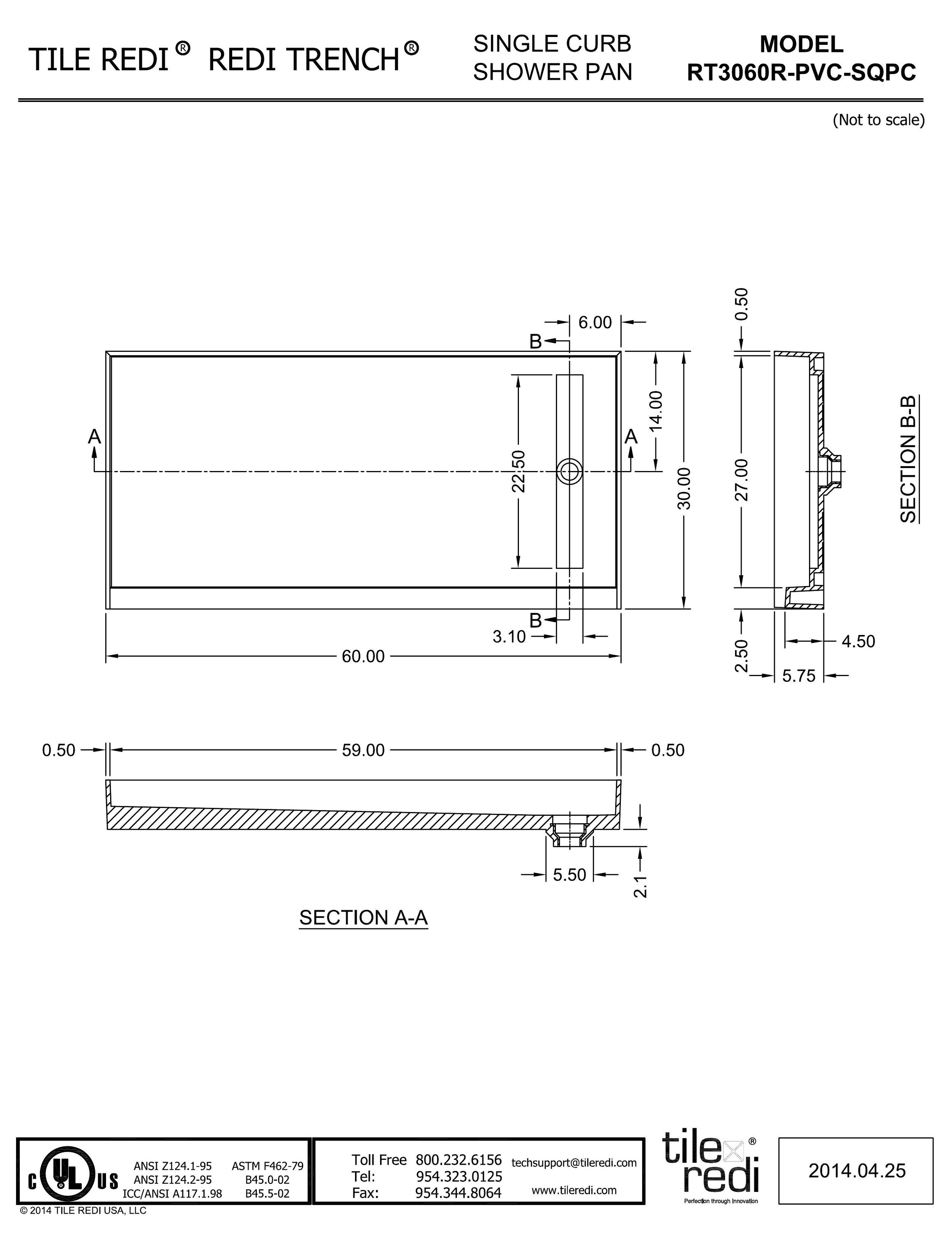Tile Redi RT3060R-PVC-SQPC Shower-Floors - View #9