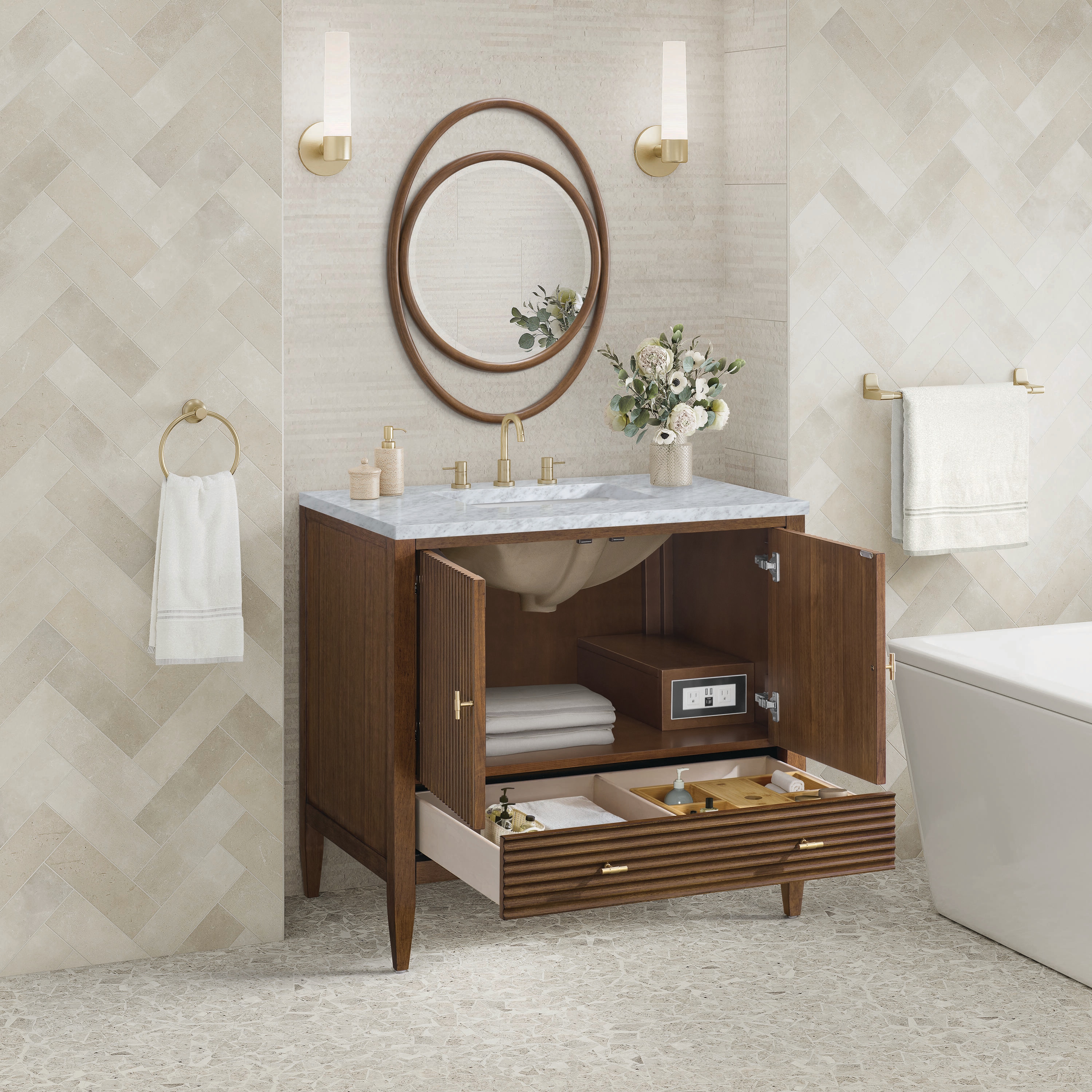 James Martin Vanities 485-V36-WLT-3CAR Bath-Vanity-Combo - View #4