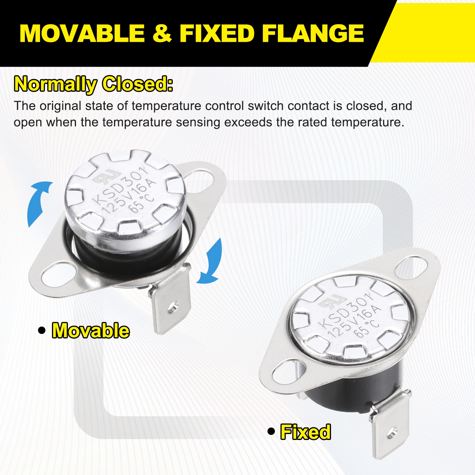Unique Bargains S26061200UX7124 Thermostat-Covers - View #3