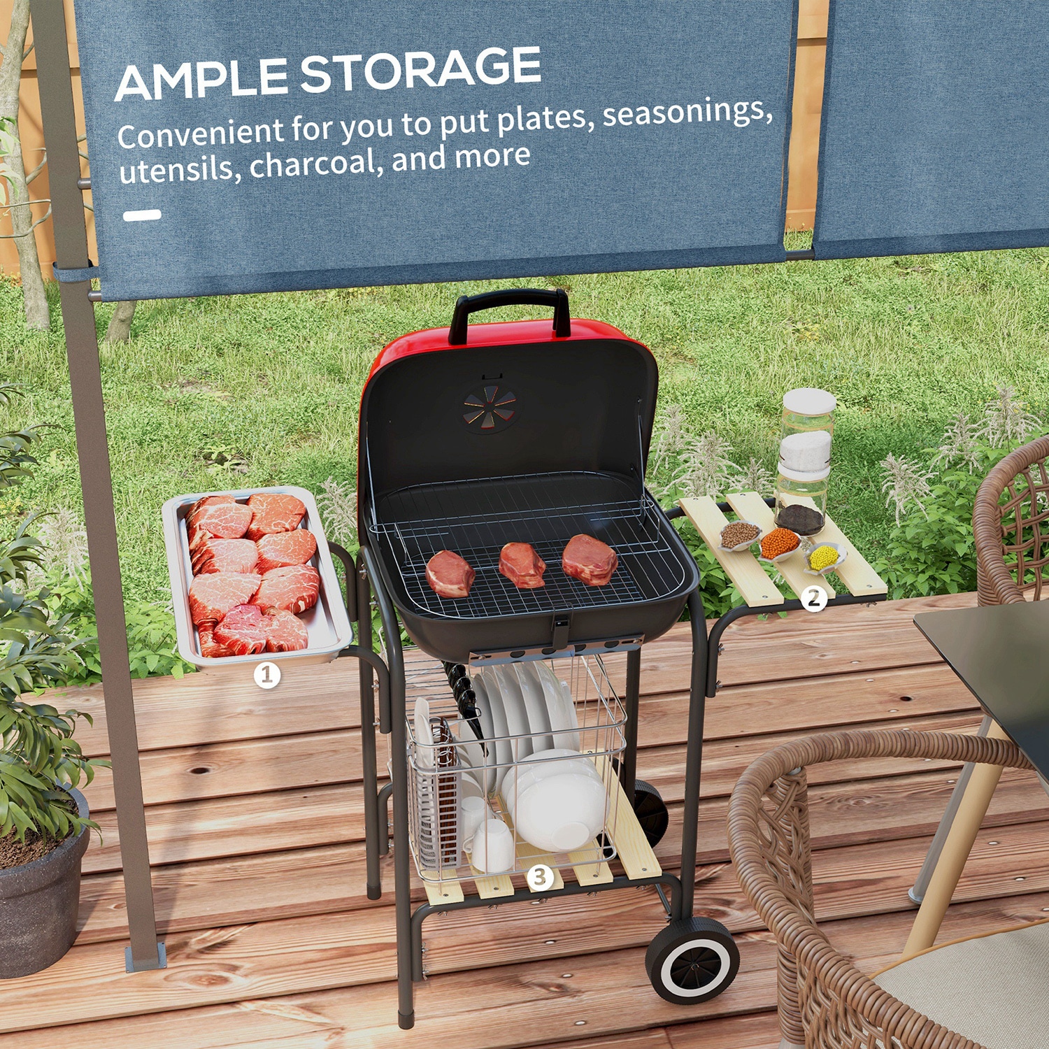 GZMR GZ-W22294 Charcoal-Grills - View #3