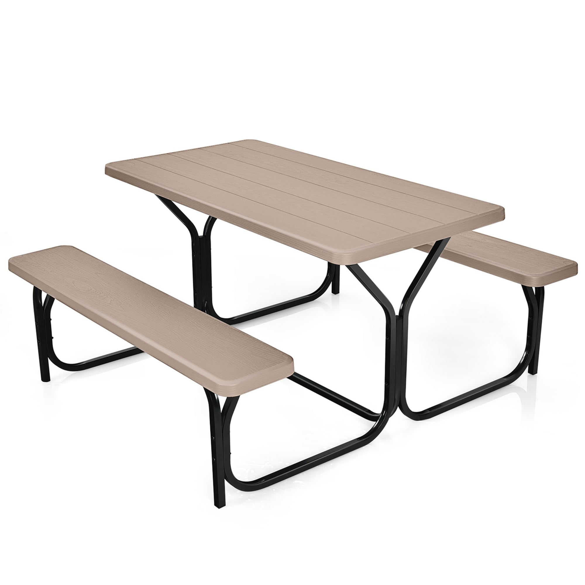 Costway OP3499CF Rectangle Outdoor Dining Table 54-in W x 59-in L