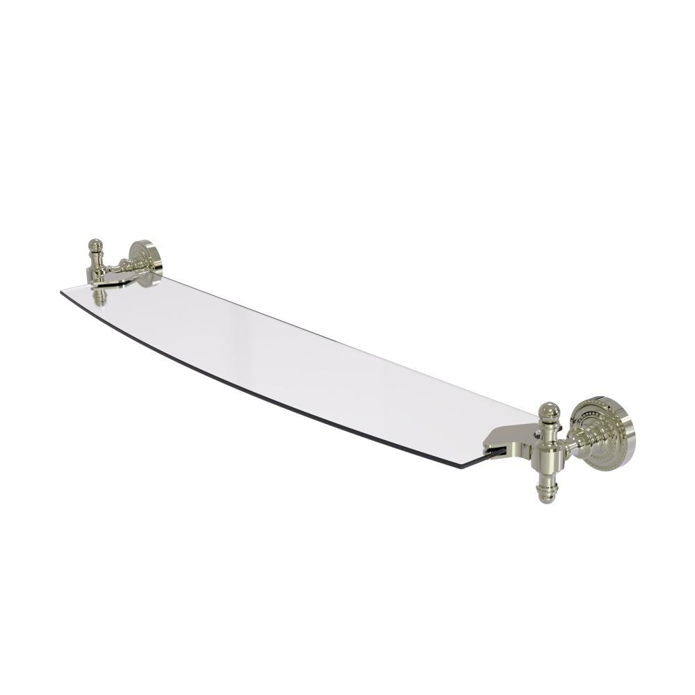 Allied Brass RD-33/24-PNI Retro Dot Polished Nickel Wall mount Bathroom Shelf ( 24-in x 2.5-in x 5-in )