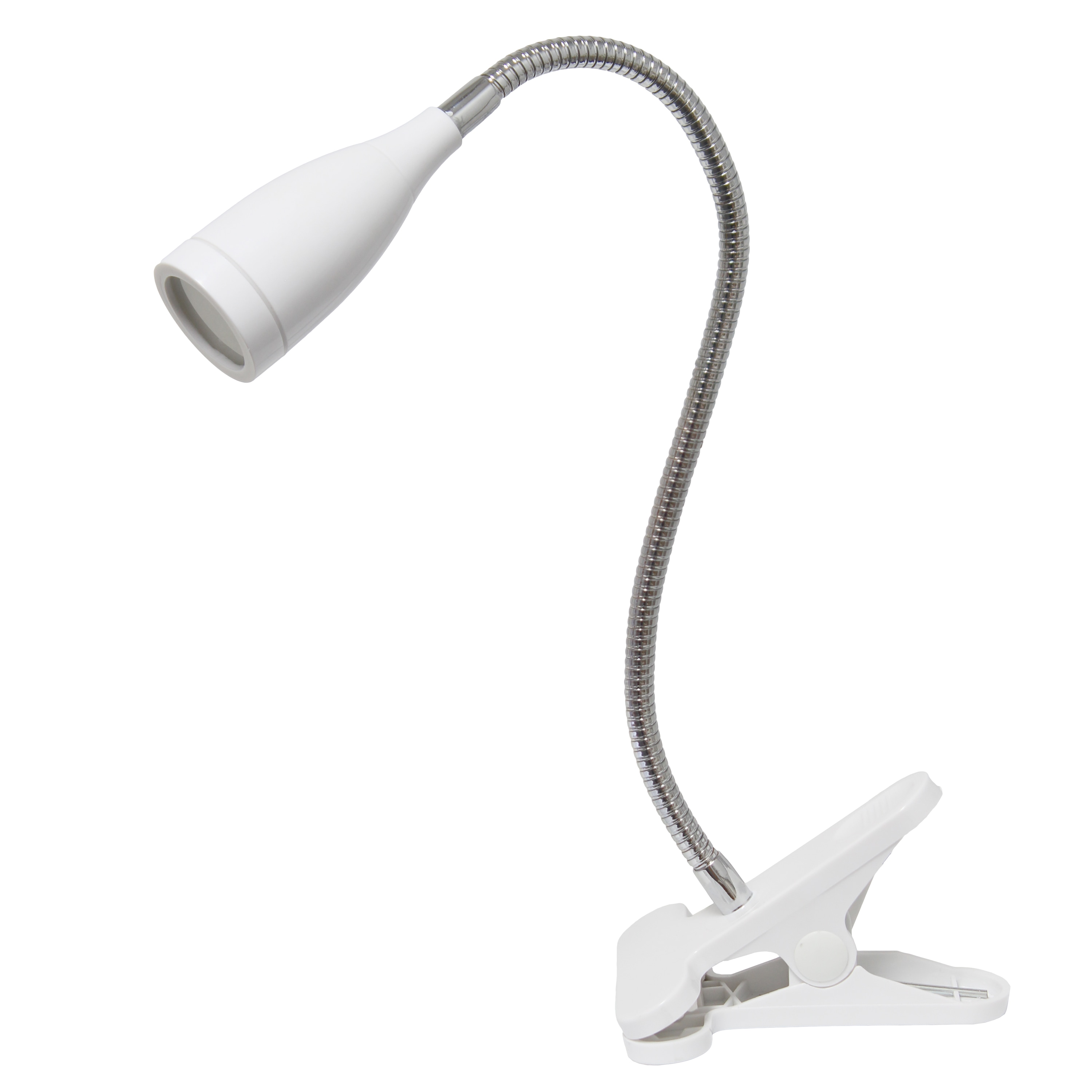 Creekwood Home CWD-1007-WH Sleek Essentials 17.25-in White Standard Desk Lamp with Plastic Shade