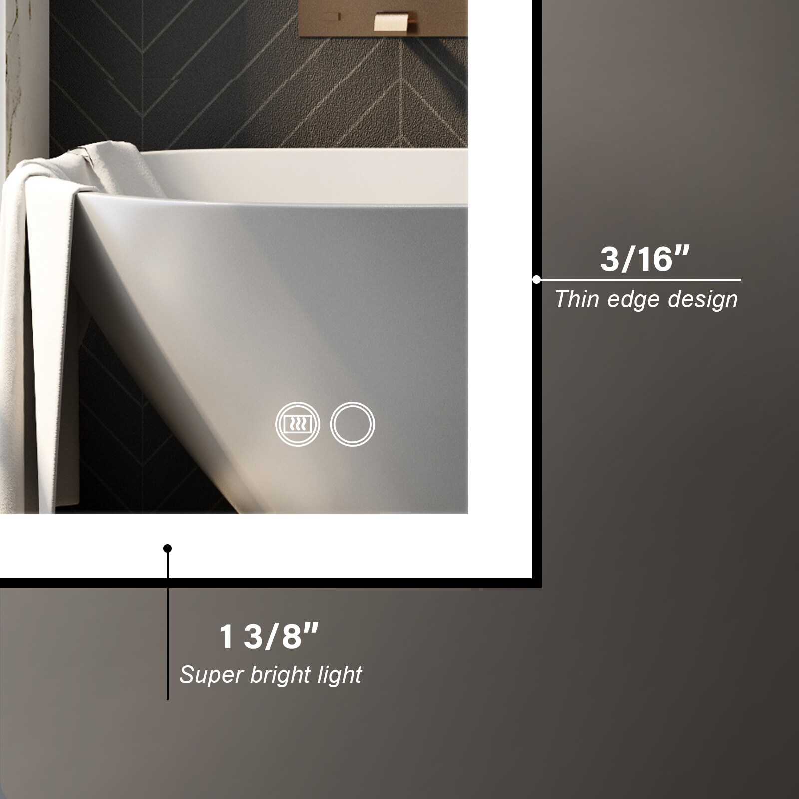 WELLFOR TRX-962AE Framed-Bath-Mirrors - View #10