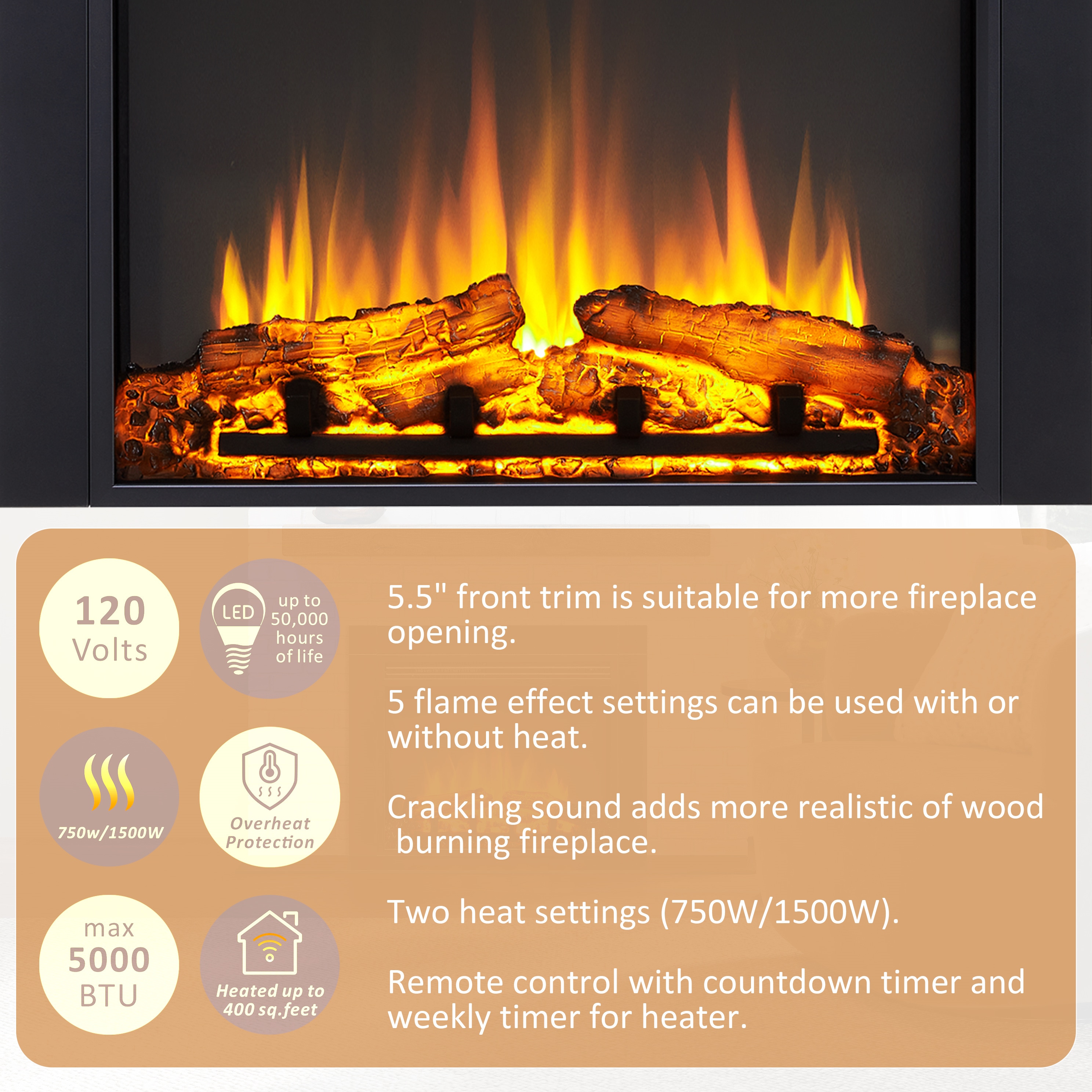 EdenDirect NLCD041953 Electric-Fireplace-Fireboxes - View #2