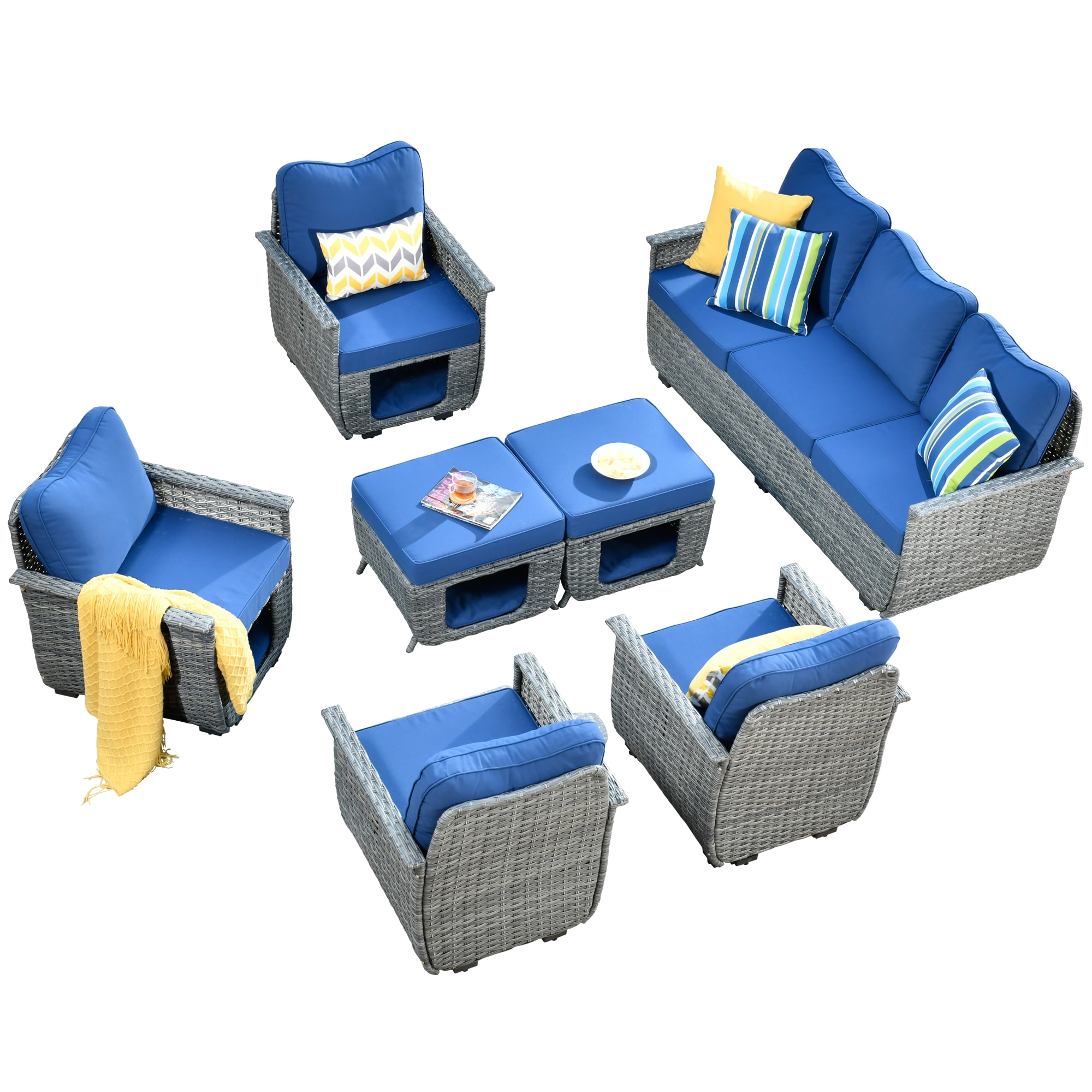 Pouuin SPET7007 Patio-Conversation-Sets - View #4