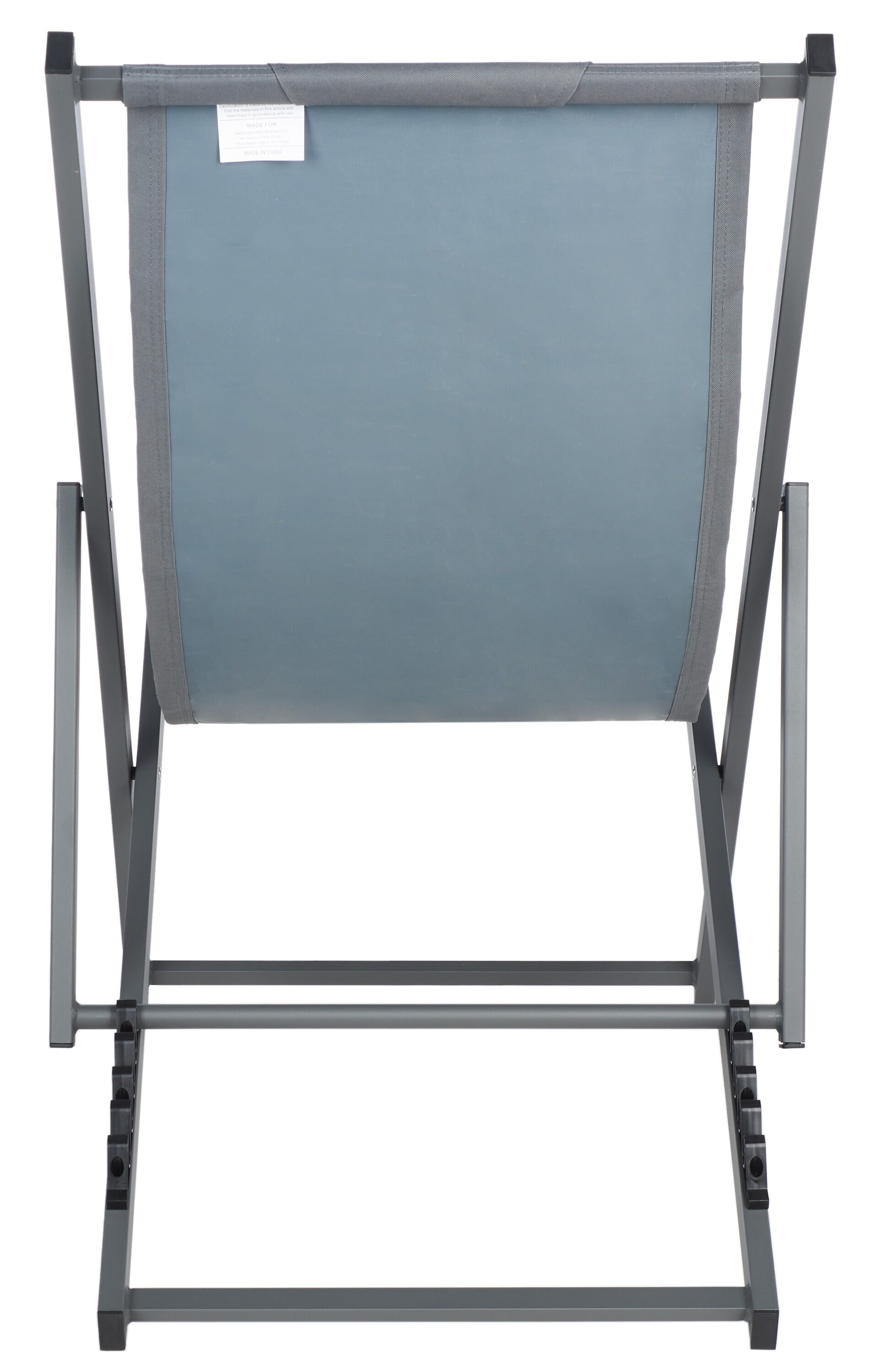 Camlin Grey Aluminum Frame Adjustable Folding Sling Chair Set of 2