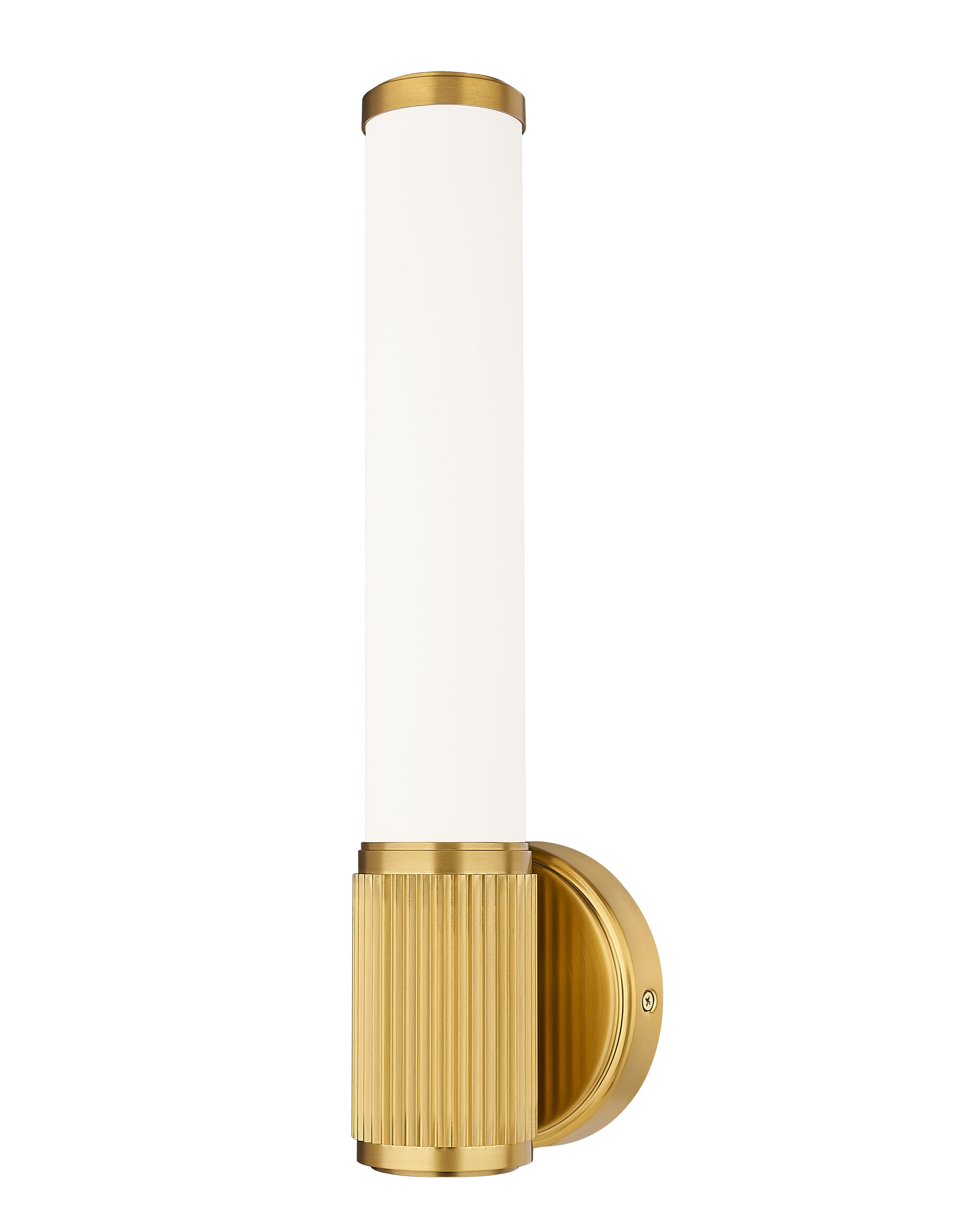 Z-Lite 1021-1S-MGLD-LED Solange 4.75-in W 1 -Light Brushed Gold Transitional Integrated LED Wall Sconce