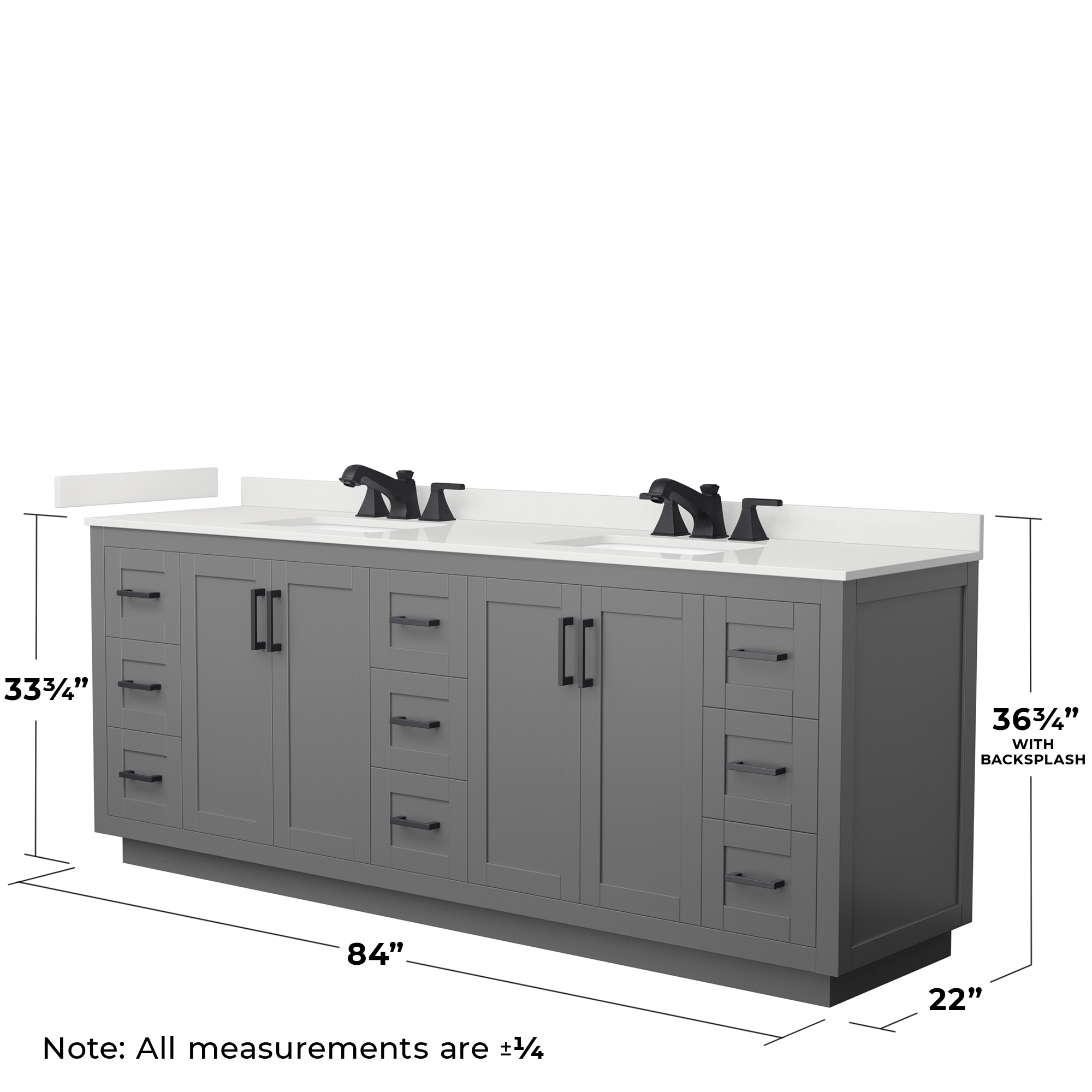 Wyndham Collection WCF292984DGBWQUS3MXX Bath-Vanity-Combo - View #5
