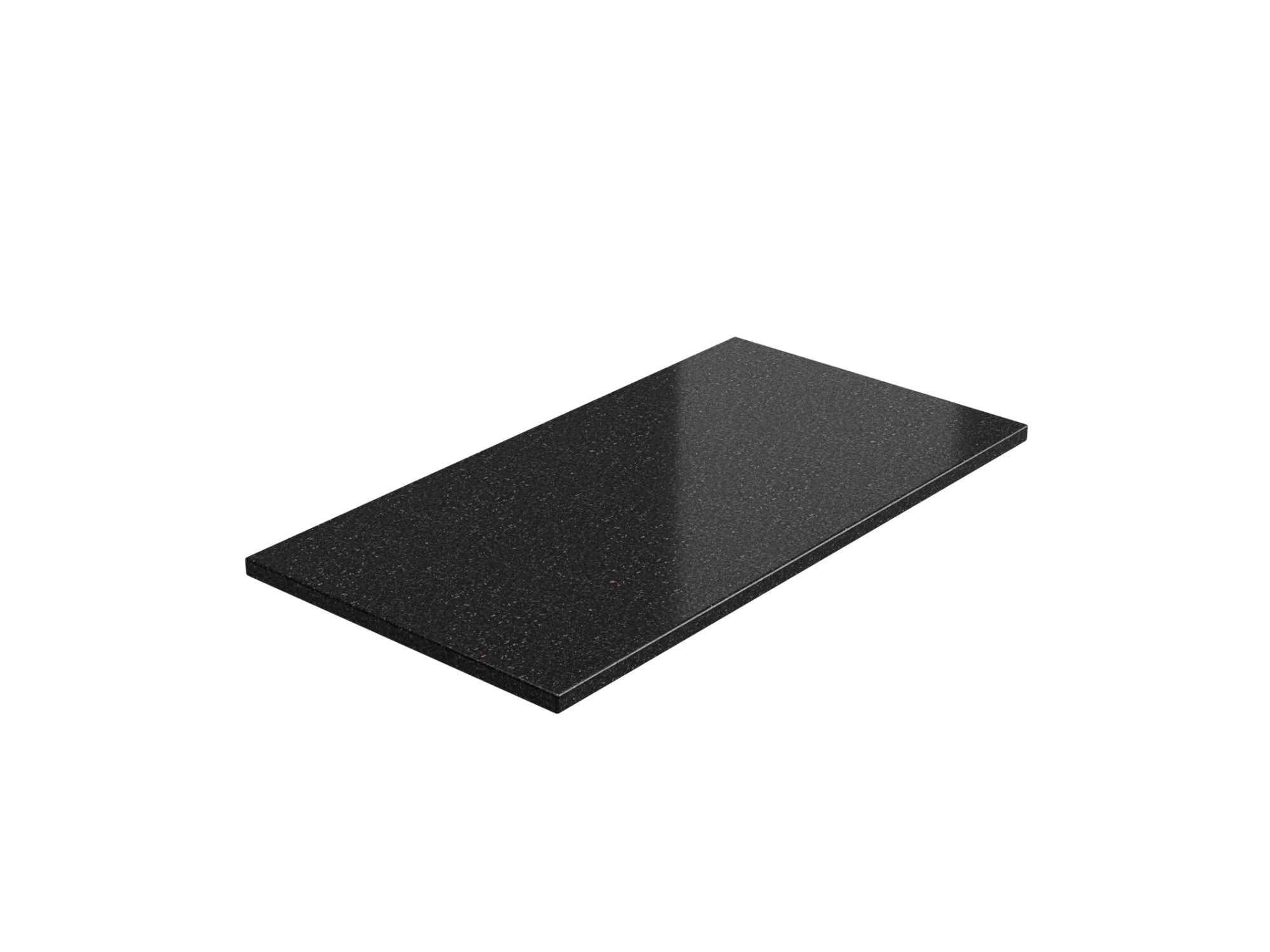 NewAge Products 89110 Kitchen Granite Countertop 48-in x 25.5-in x 1.25-in Black Galaxy Straight Solid Surface Countertop