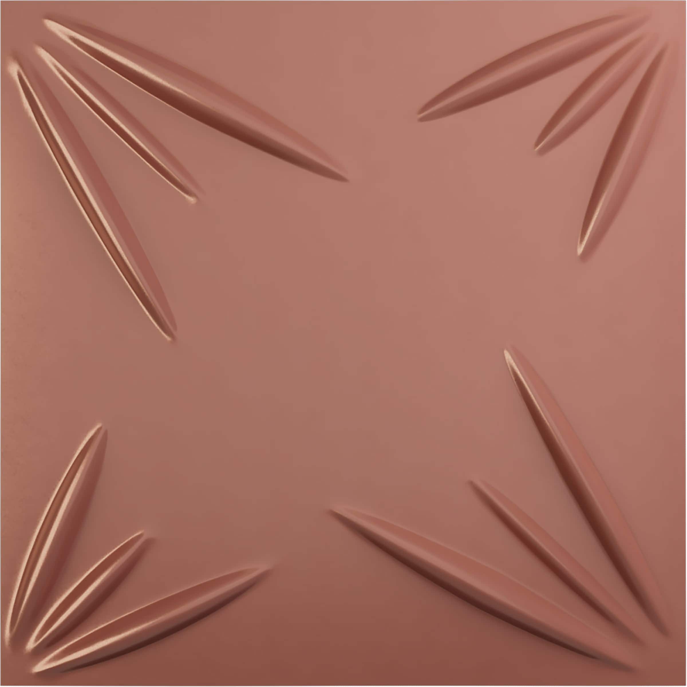 Ekena Millwork WP20X20INFCP-CASE-12 19-5/8-in x 19-5/8-in Embossed Paintable/Stainable Pink PVC Wall Panel ( 12 -Pack, Covers 32.04-sq ft )
