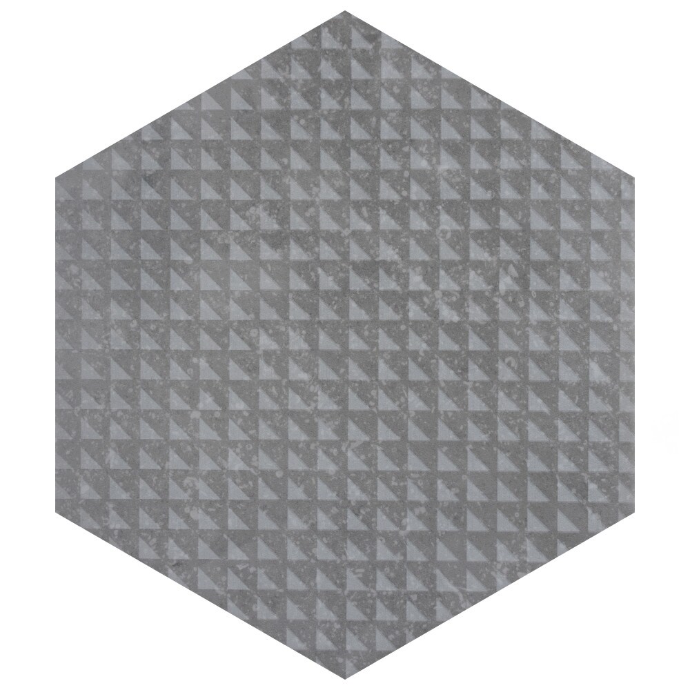 Affinity Tile FEQCSXMG Coralstone Hex Melange Grey 10-in x 12-in Satin Porcelain Floor and Wall Tile (10.98-sq. ft/ Carton)