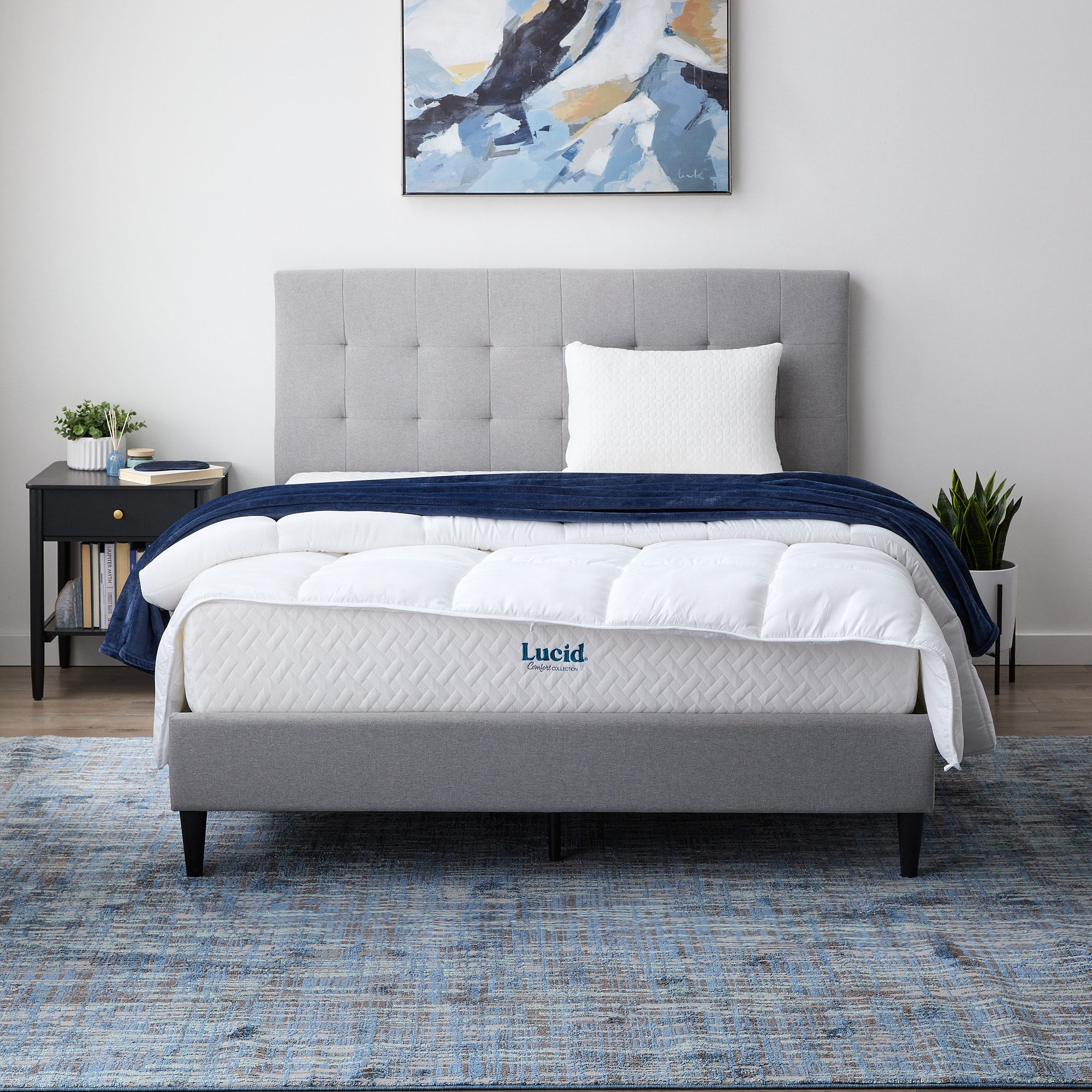 LUCID Comfort Collection 10-in Soft King Memory Foam Mattress In A Box ...