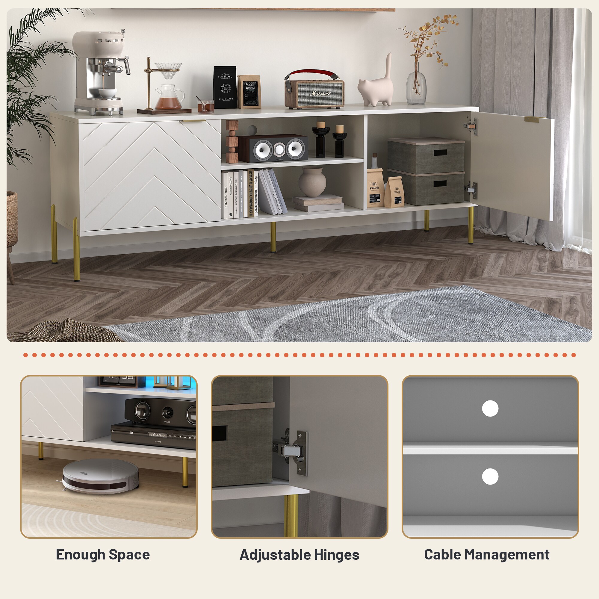 Clihome CL-ID01TVWH Tv-Stands - View #7