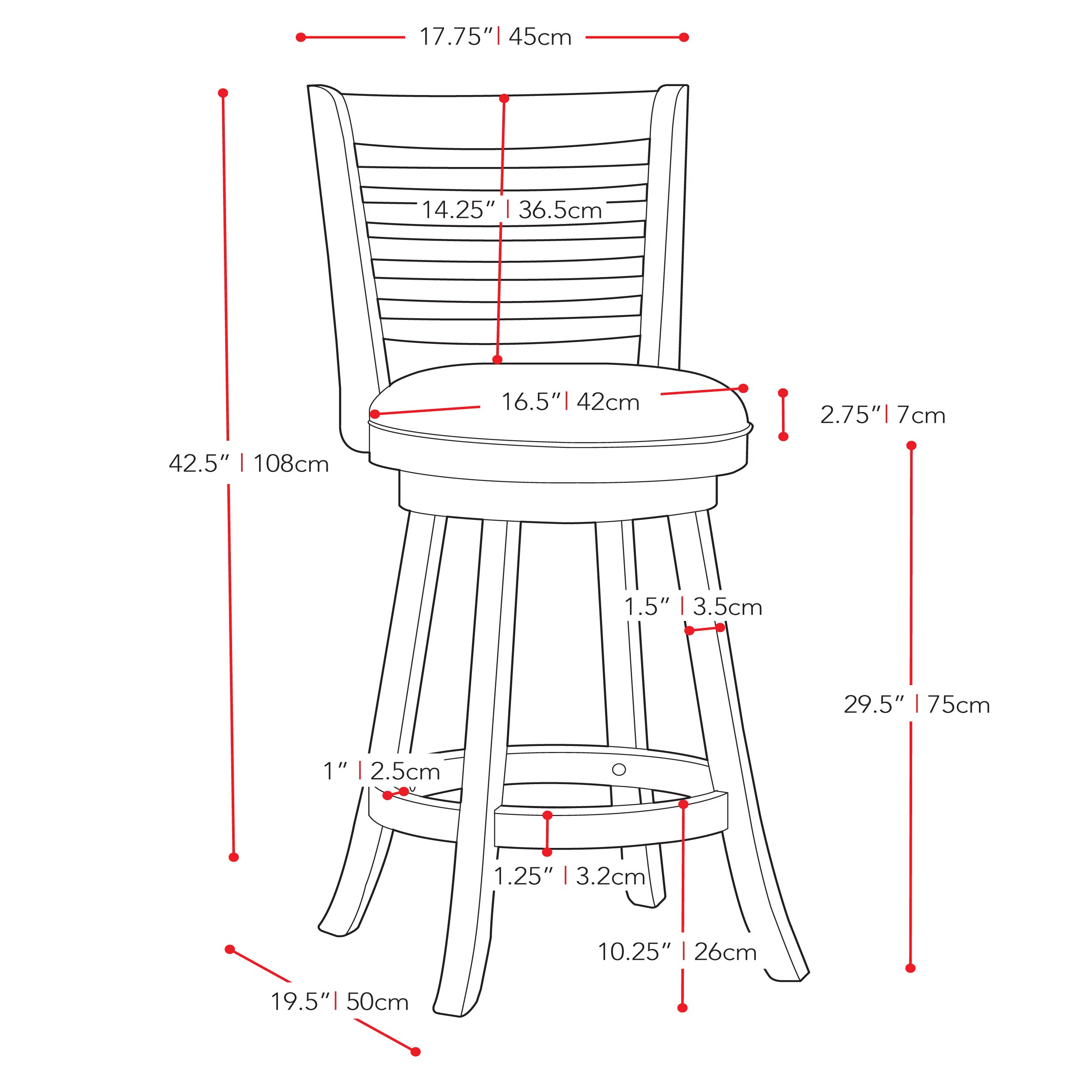 CorLiving DWG-919-B stools - View #7
