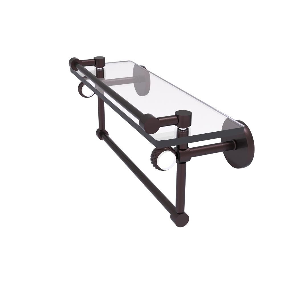 Allied Brass CV-1TBT-16-GAL-ABZ Clearview Antique Bronze Wall mount Bathroom Shelf ( 16-in x 6.7-in x 5-in )