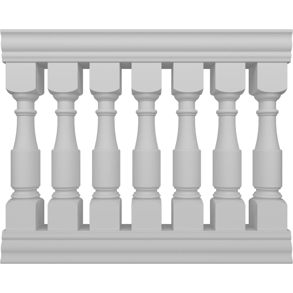 Ekena Millwork BALK42X048HMA FiberThane 4-Feet x 42-Inches Hamilton Fiberglass Deck Rail Kit