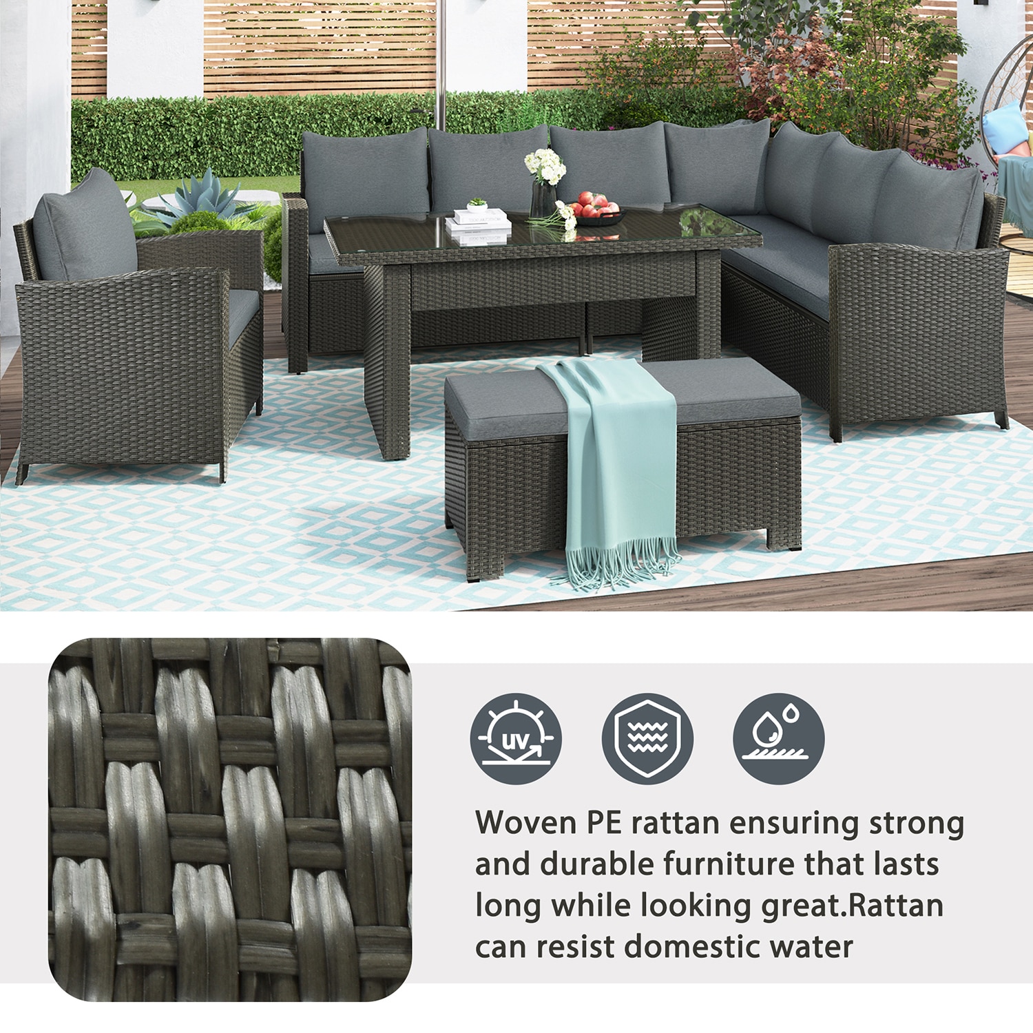 SINOFURN SYA020123GY Patio-Dining-Sets - View #15