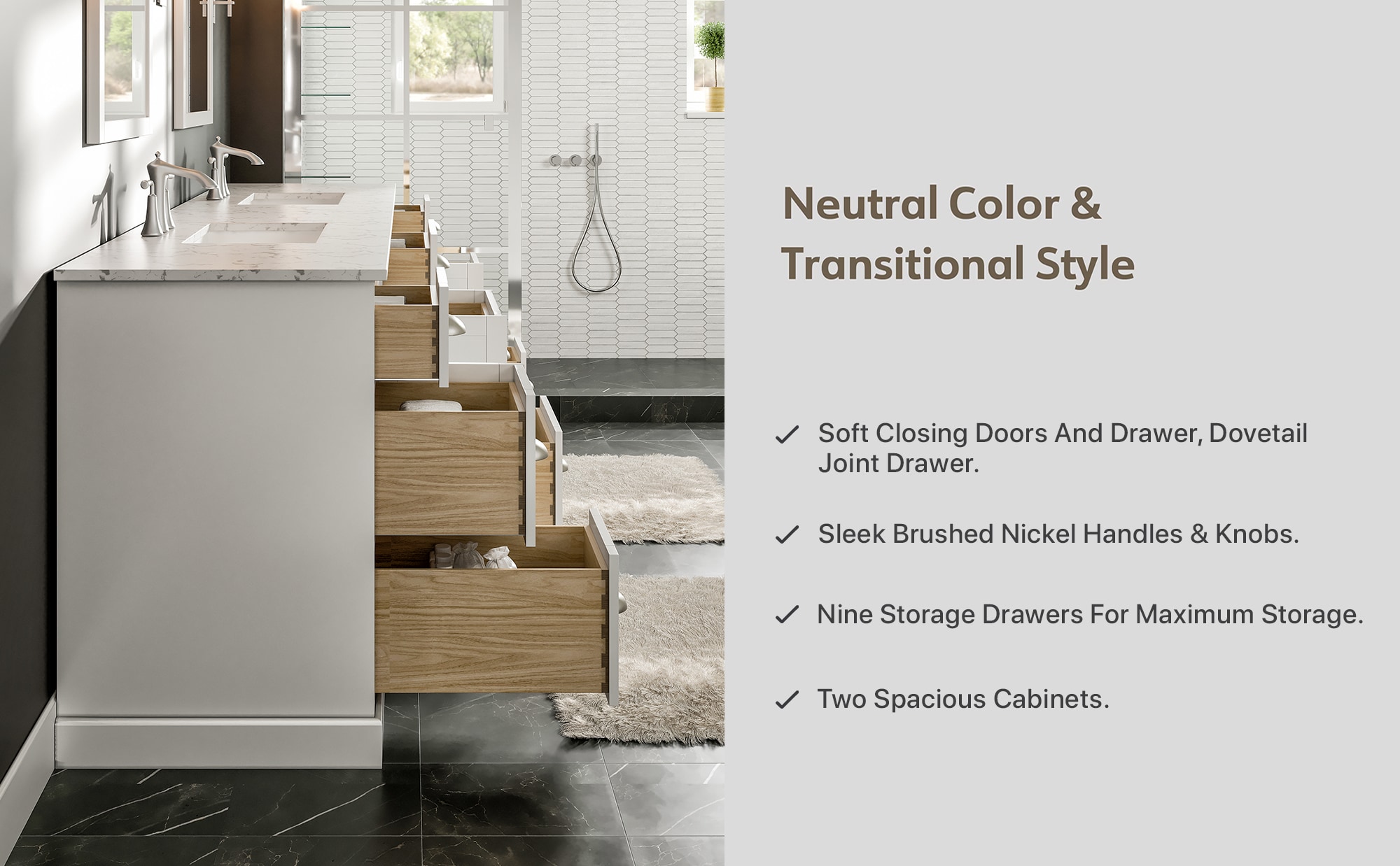 Eviva EVVN666-84WH Bath-Vanity-Combo - View #8