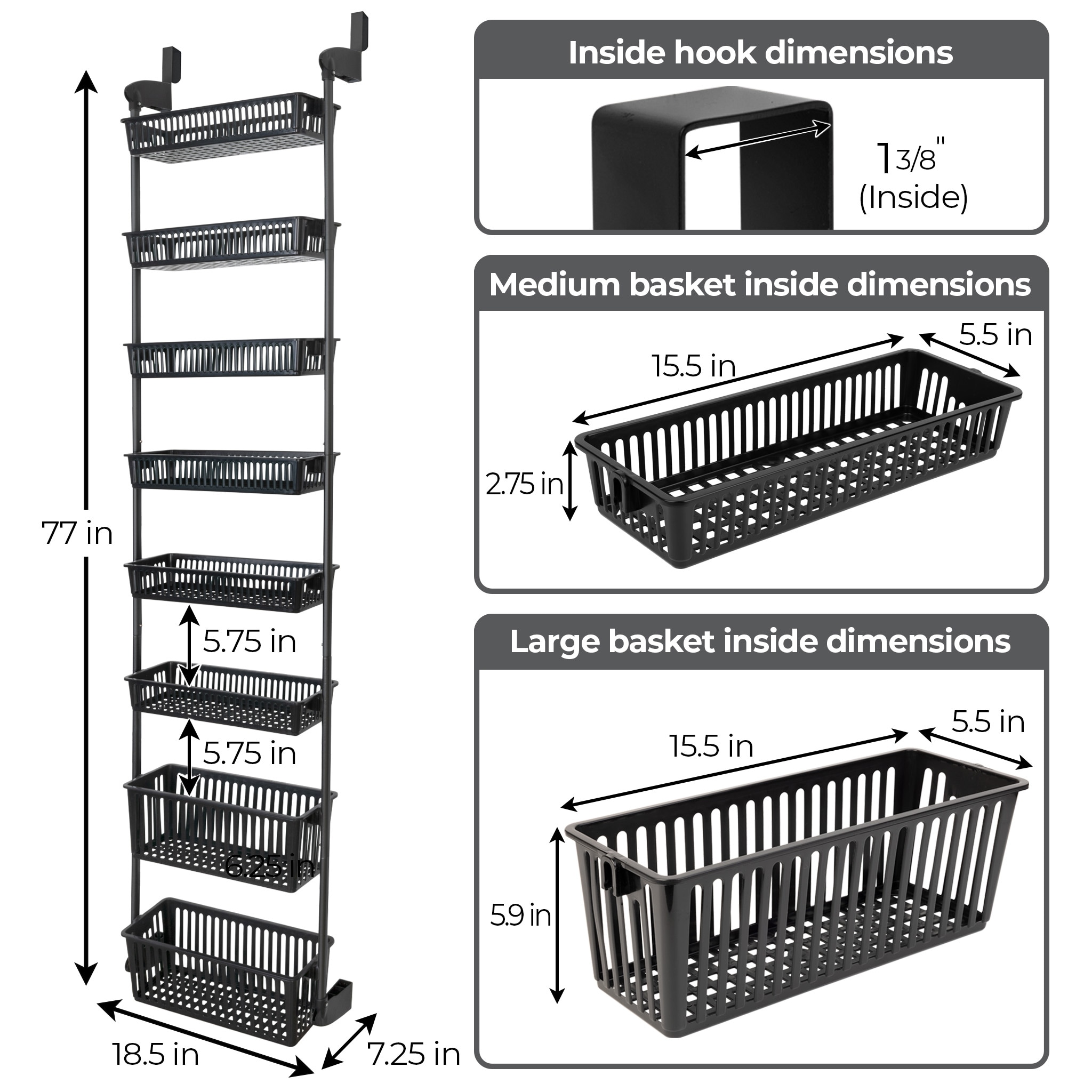 Smart Design 8005500 Pull-Out-Cabinet-Baskets - View #11