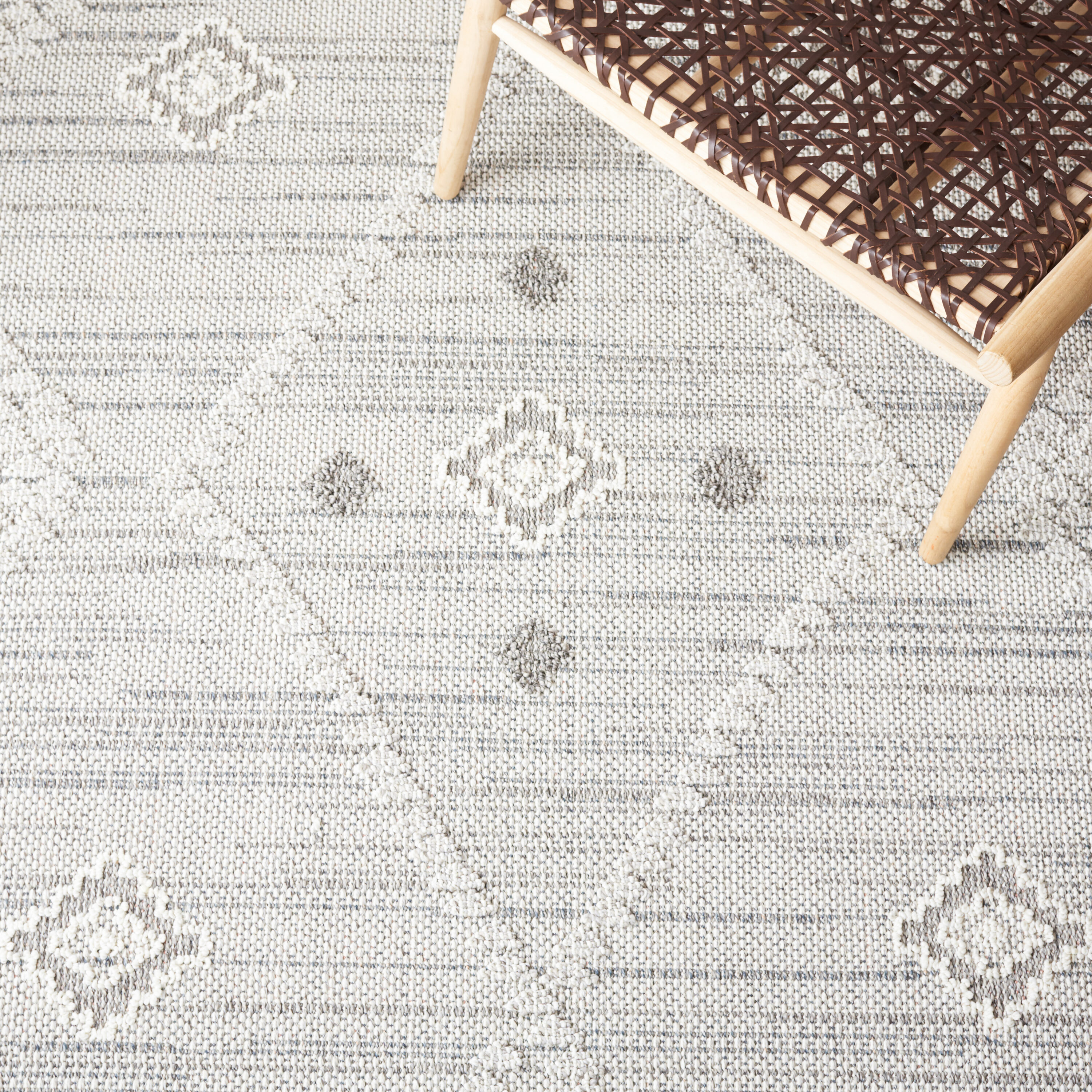 Gray Synthetic Stain-Resistant Non-Slip Washable Rug 54" x 16"