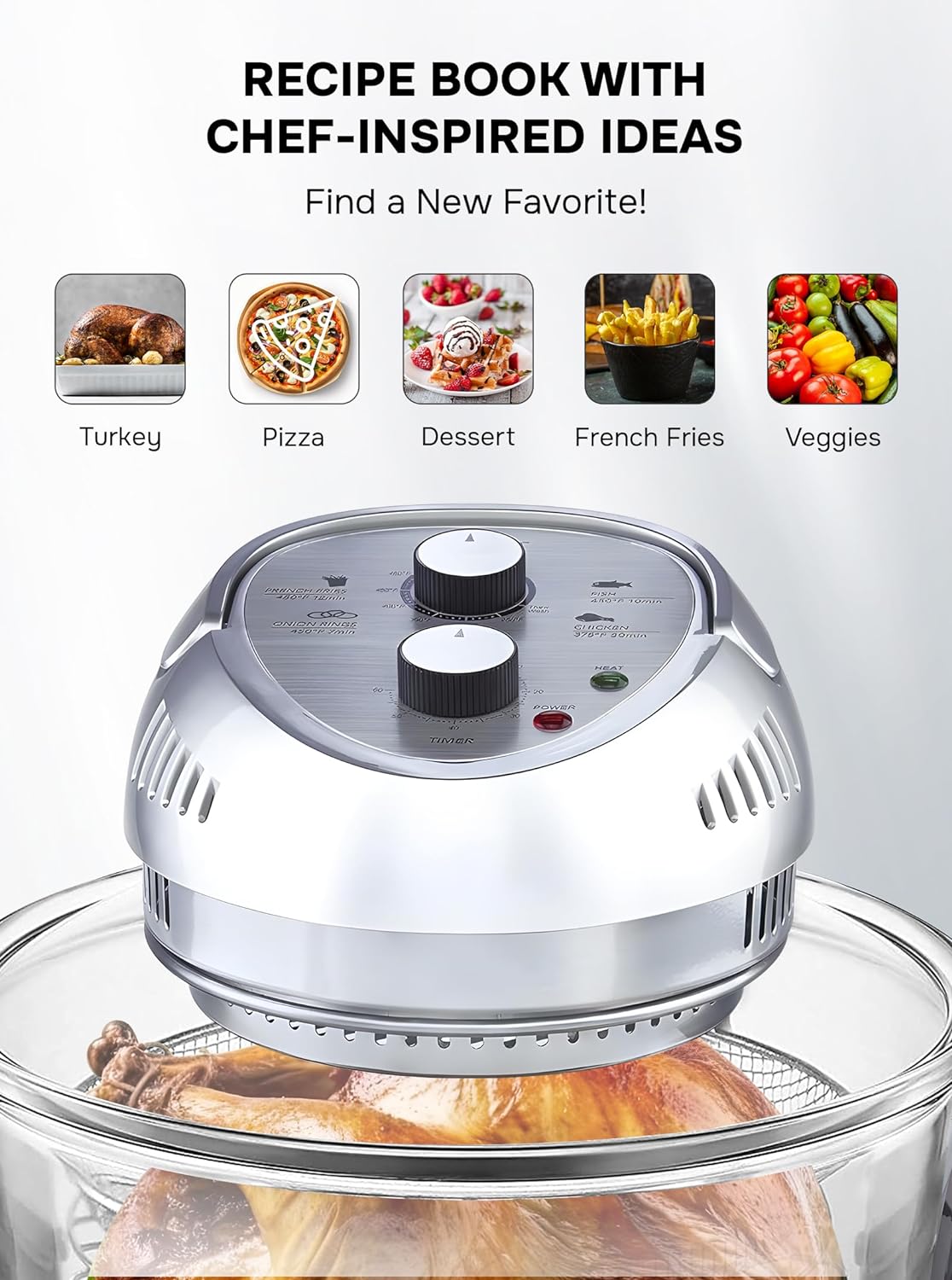 Big Boss 16-Quart Silver Air Fryer in the Air Fryers department at