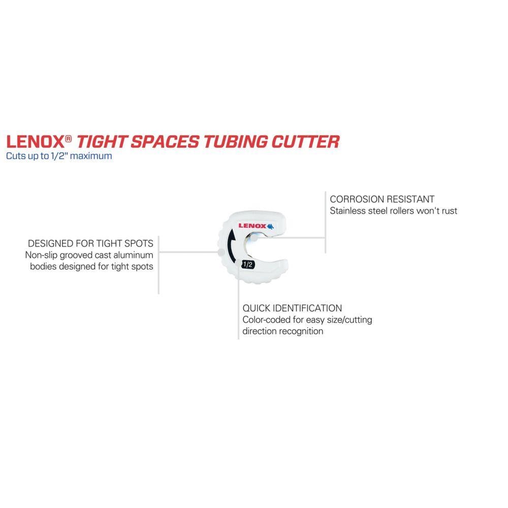 14830TS12 LENOX Tools Tight-Spot Tubing Cutter 1/2-inch