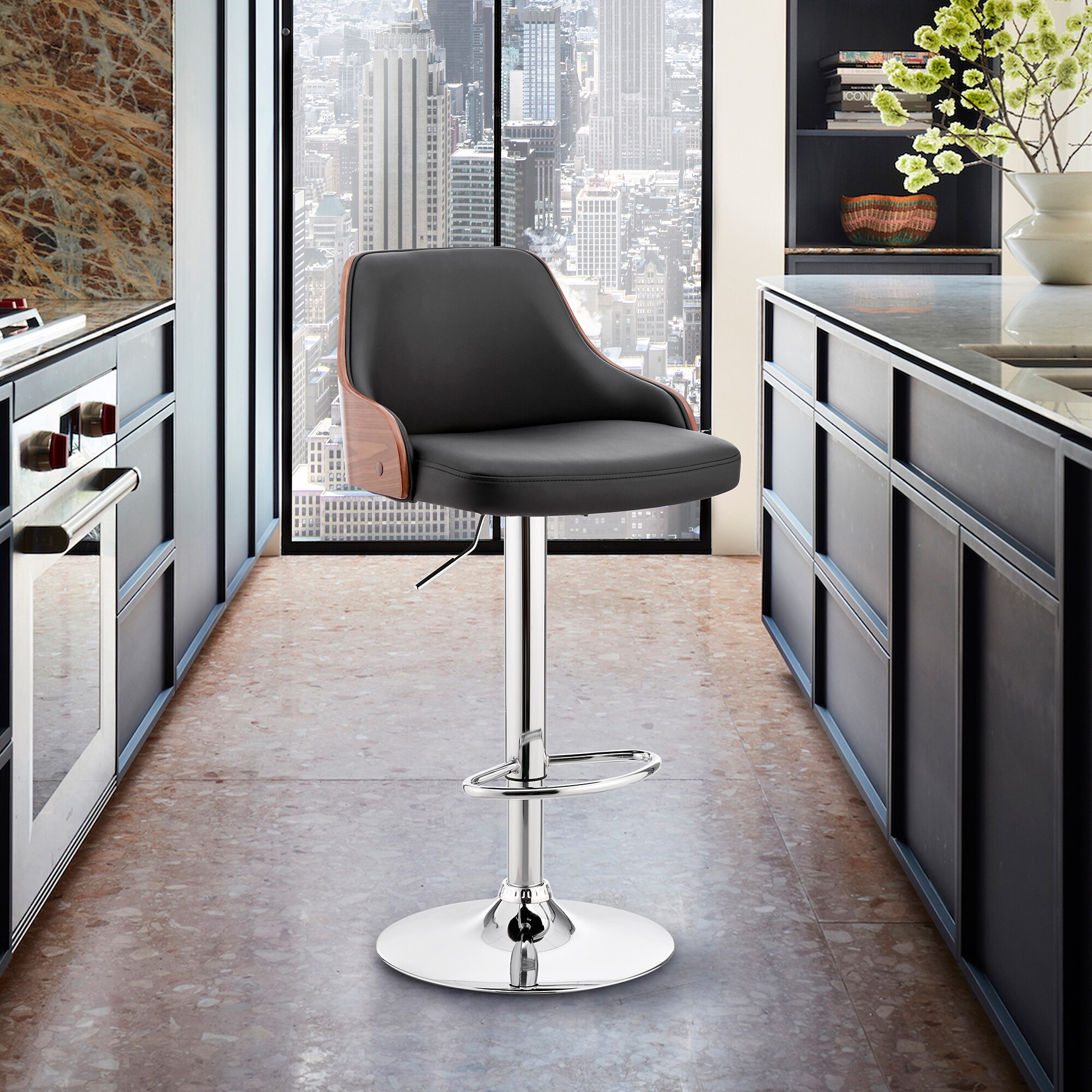 Armen Living LCARBAWABL stools - View #10