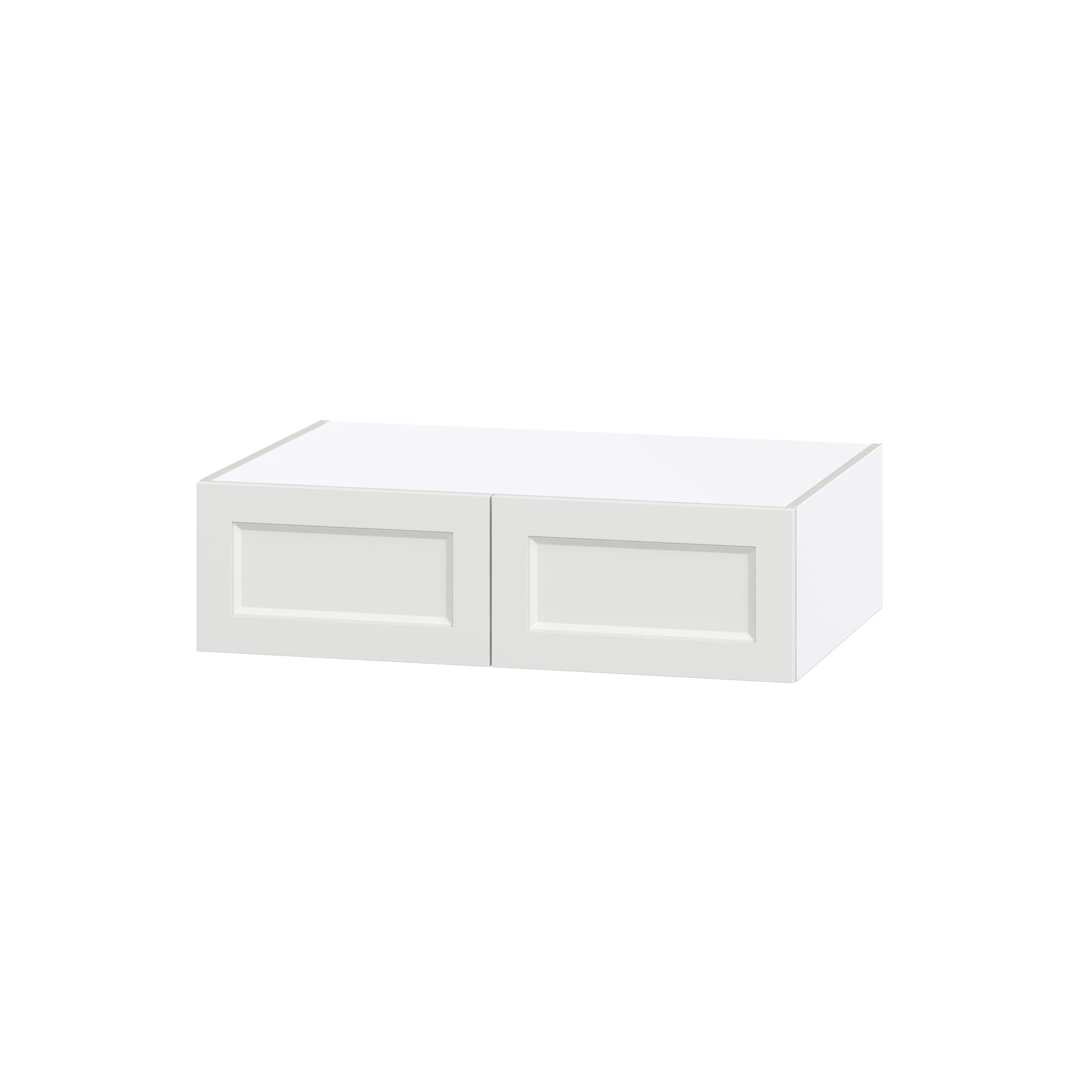 Hugo&Borg DSW361024-RI Riviera 36-in W x 10-in H x 24-in D Bright White Wall Fully assembled Cabinet (Recessed Panel Shaker)