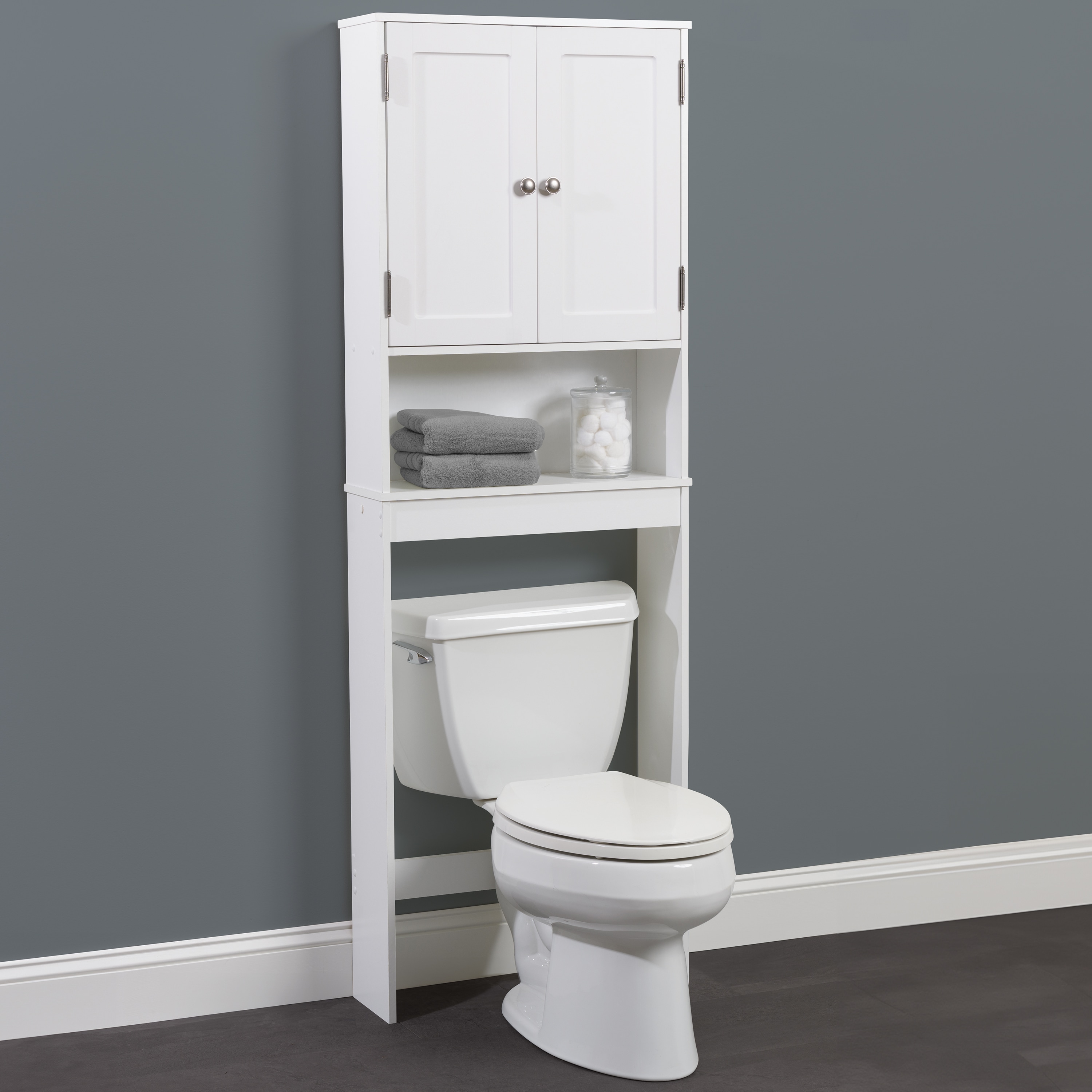 White 24.62 in. 3 Tiers, Over the Toilet Storage Cabinet store