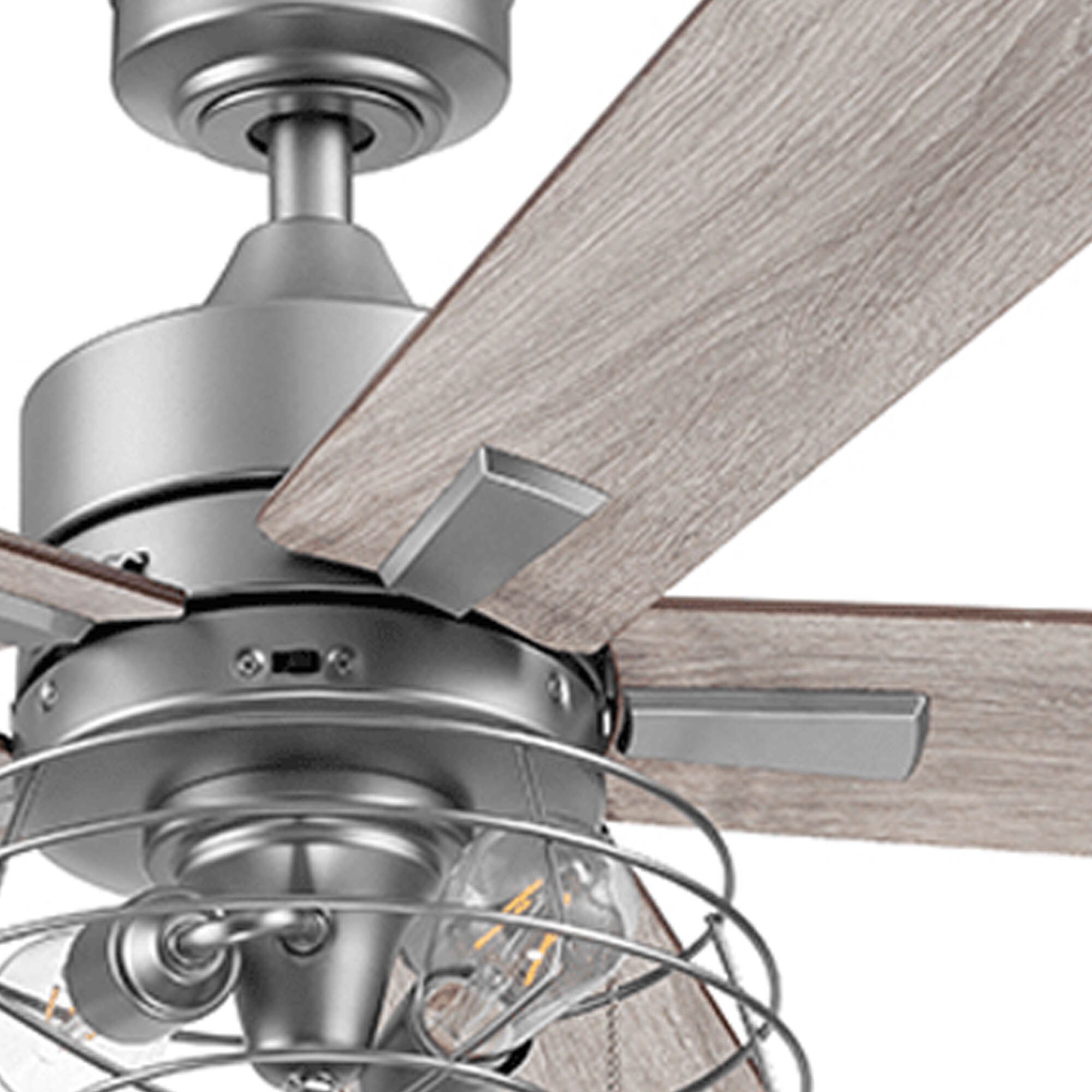 Marshall 52" Pewter Industrial Ceiling Fan with LED Light