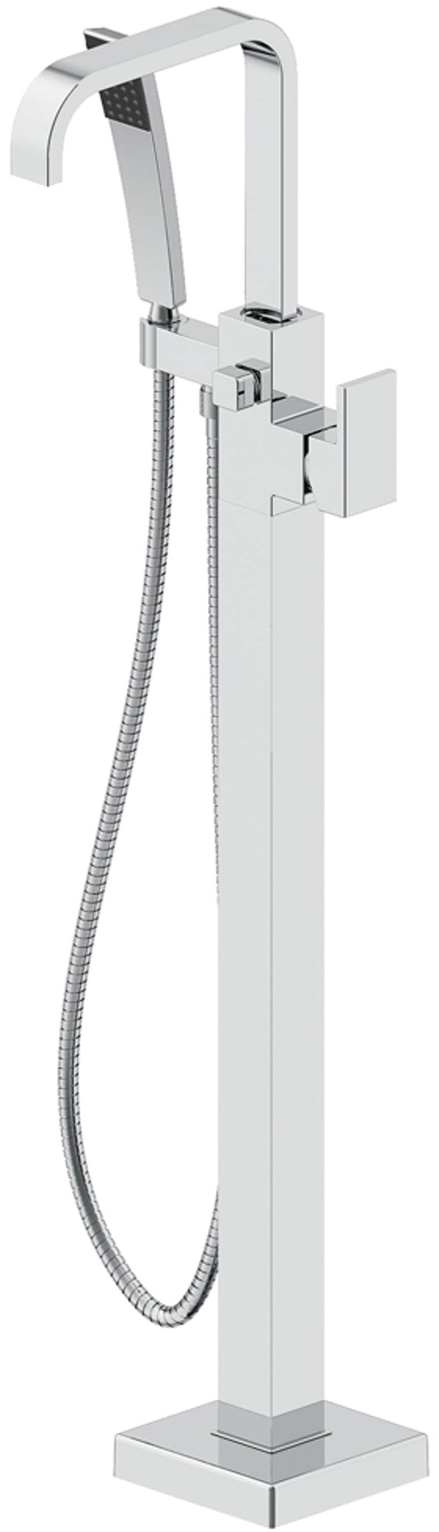 Jacuzzi NW55827 PRIMO Polished Chrome 1-handle Freestanding Mid-arc Bathtub Faucet with Hand Shower