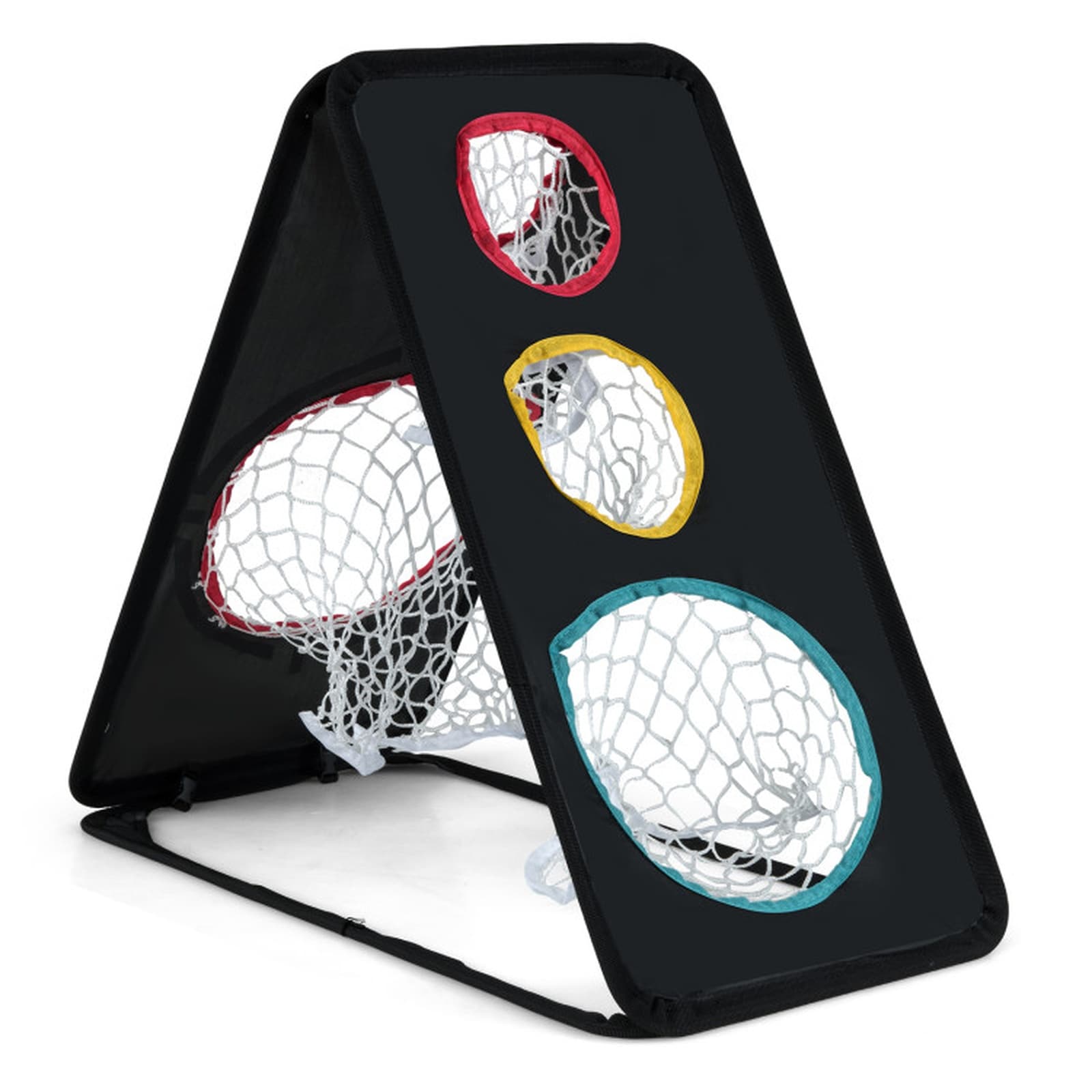 SUGIFT - Dual-Sided Golf Chipping Net with 5 Target Holes Foldable 24-in x 12-in x 20.5-in Reinfo...