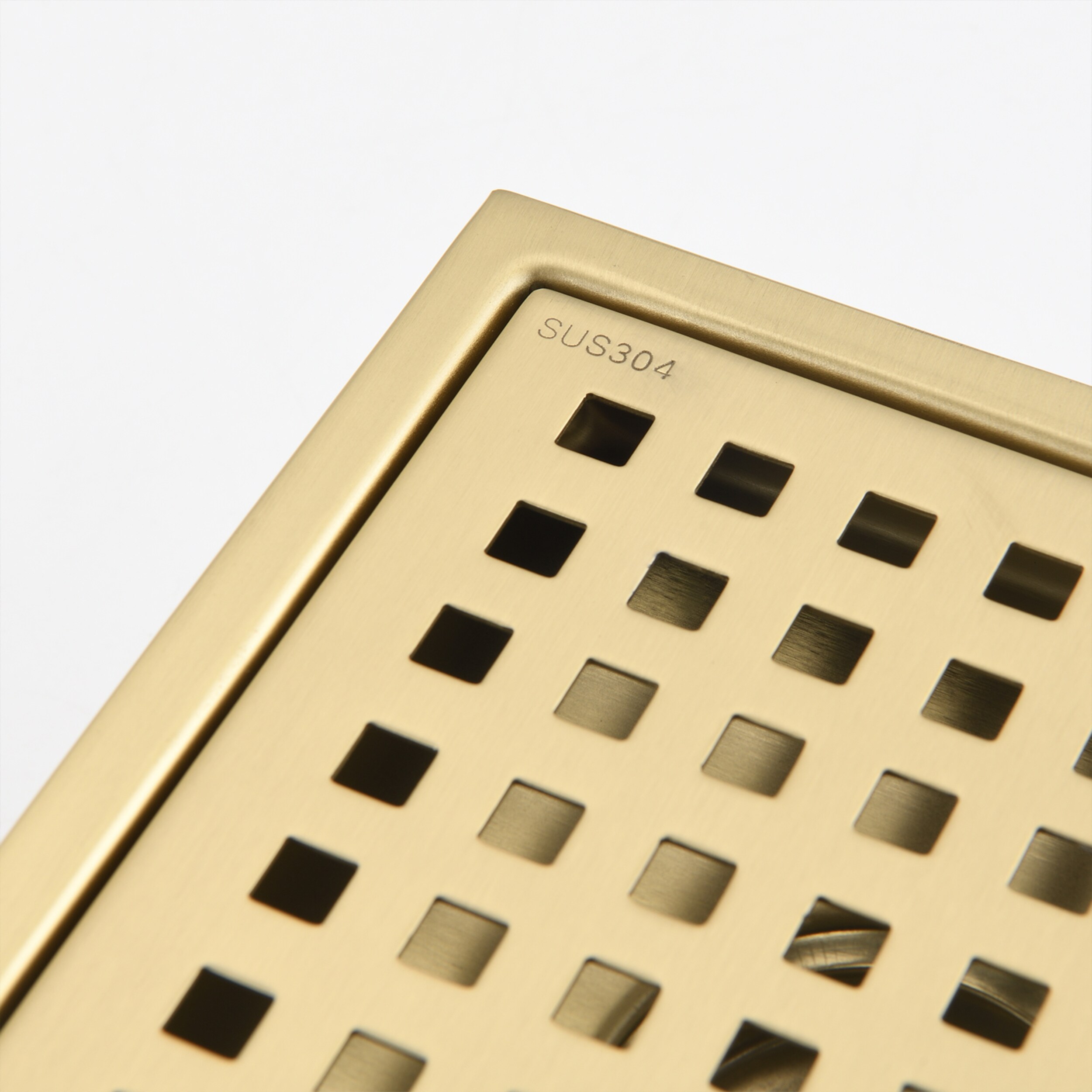 Utopia 4niture 3-in Gold Square Stainless Steel Floor Drain in the Shower  Drains department at Lowes.com