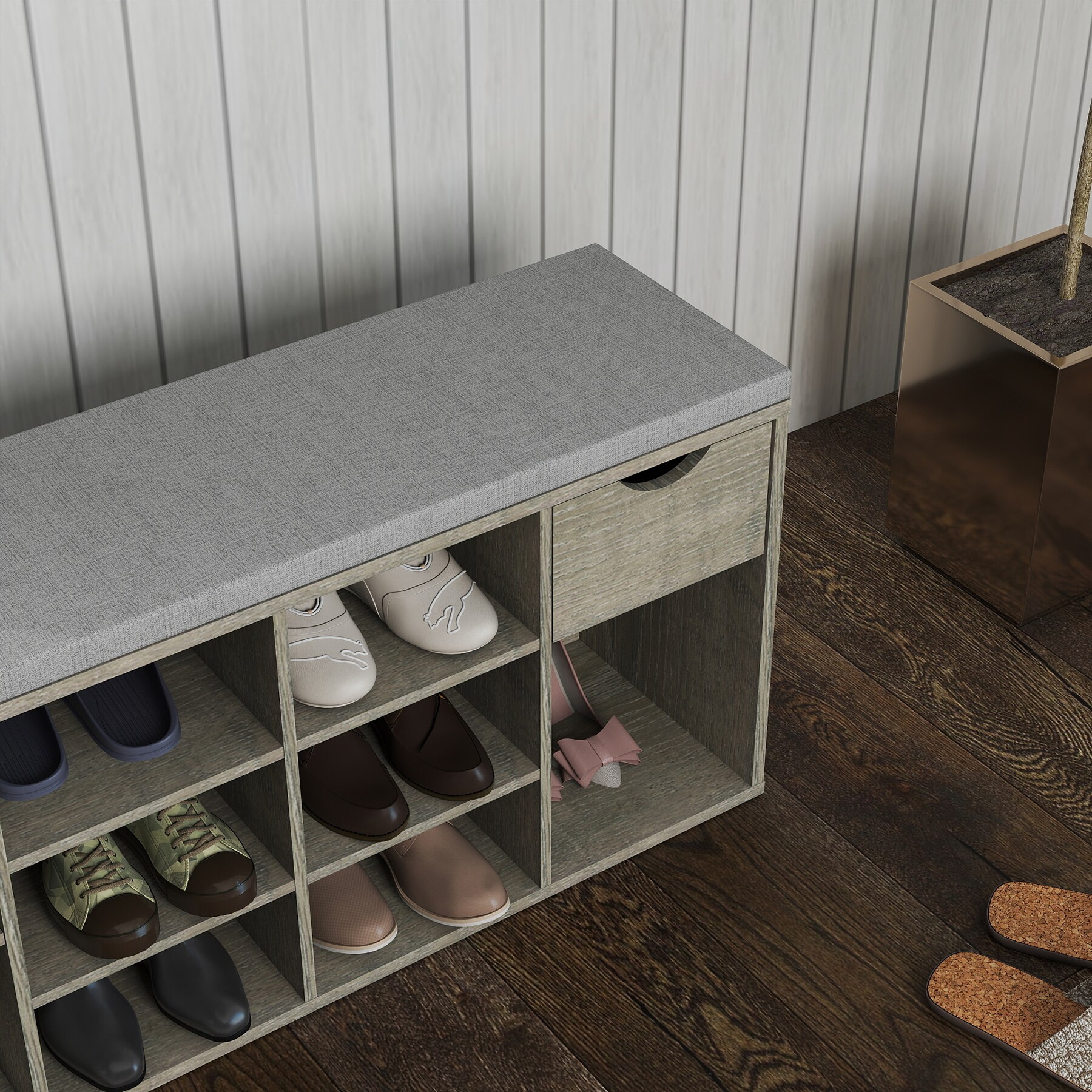 SINOFURN SYA840003BK Shoe-Racks - View #7