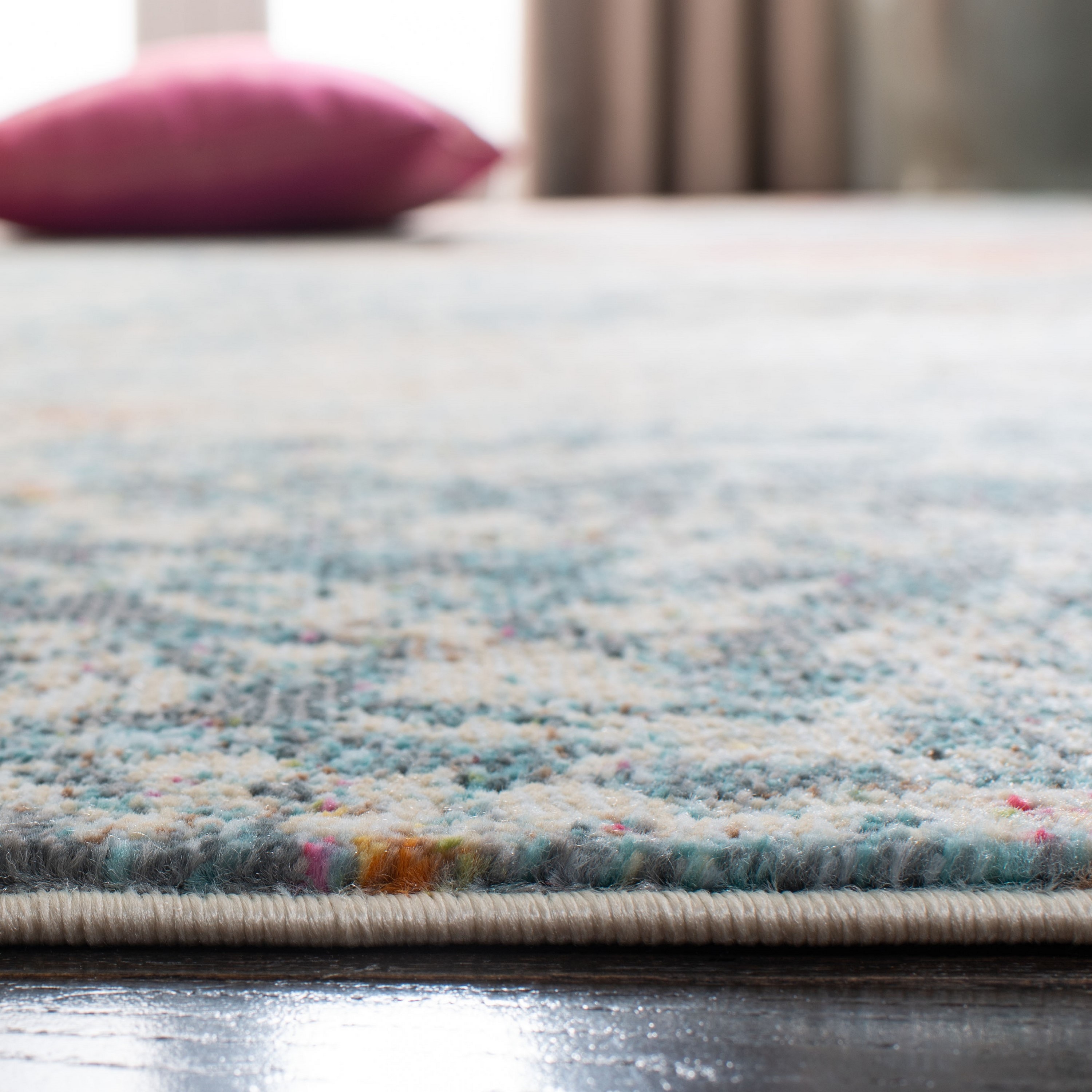 Ivory 4' x 6' Hand-Knotted Viscose Area Rug