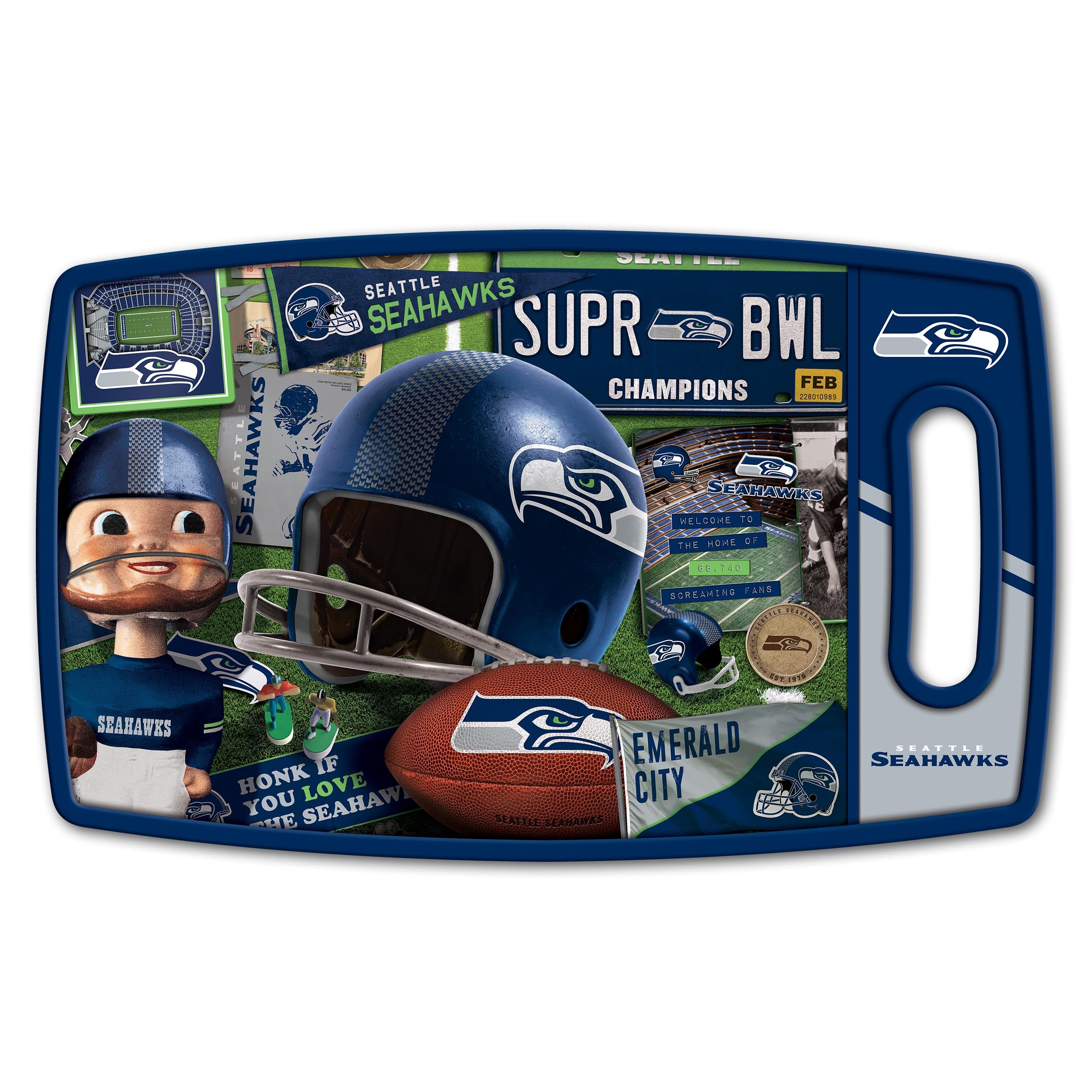 NFL Seattle Seahawks Vintage Throwback Football 9-Inches