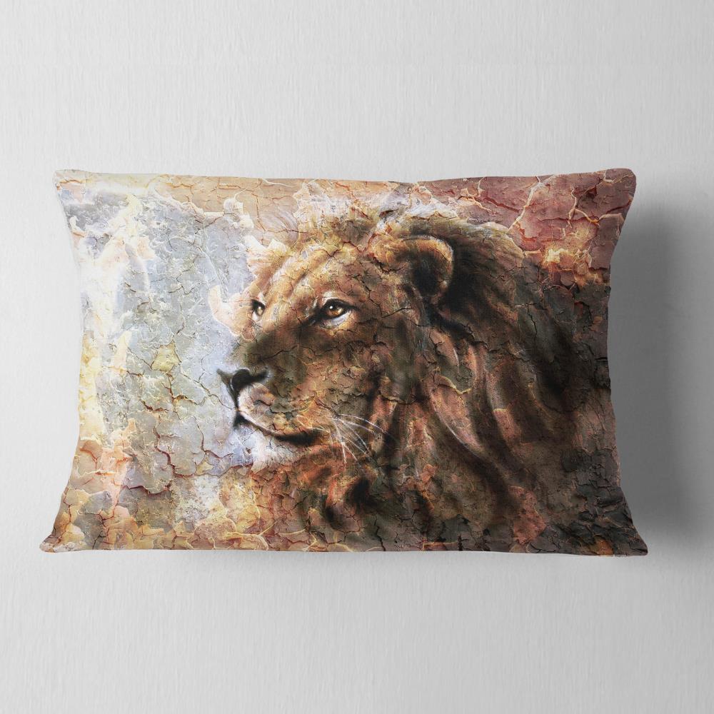 Designart CU6528-12-20 12-in x 20-in Brown Indoor Decorative Pillow