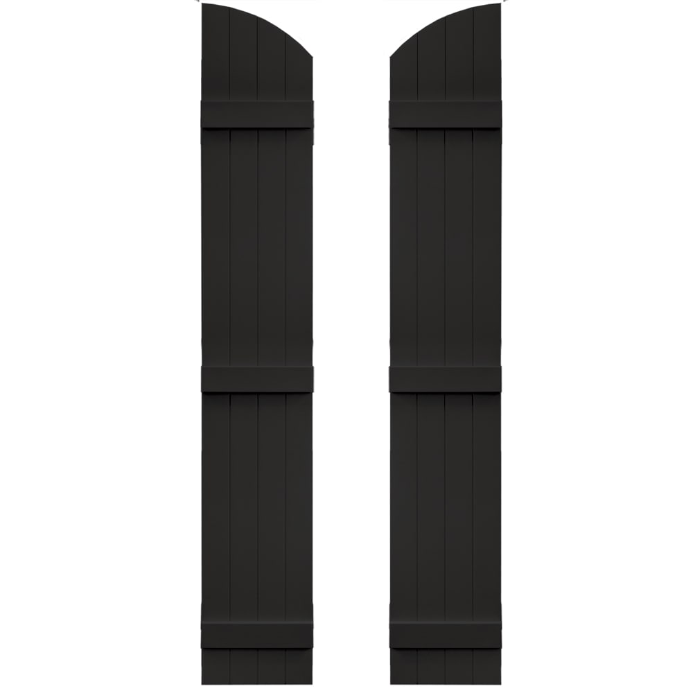 Vantage V5931485002 13.875-in W x 85-in H Black Board and batten Exterior Shutters ( 1 -Pack )