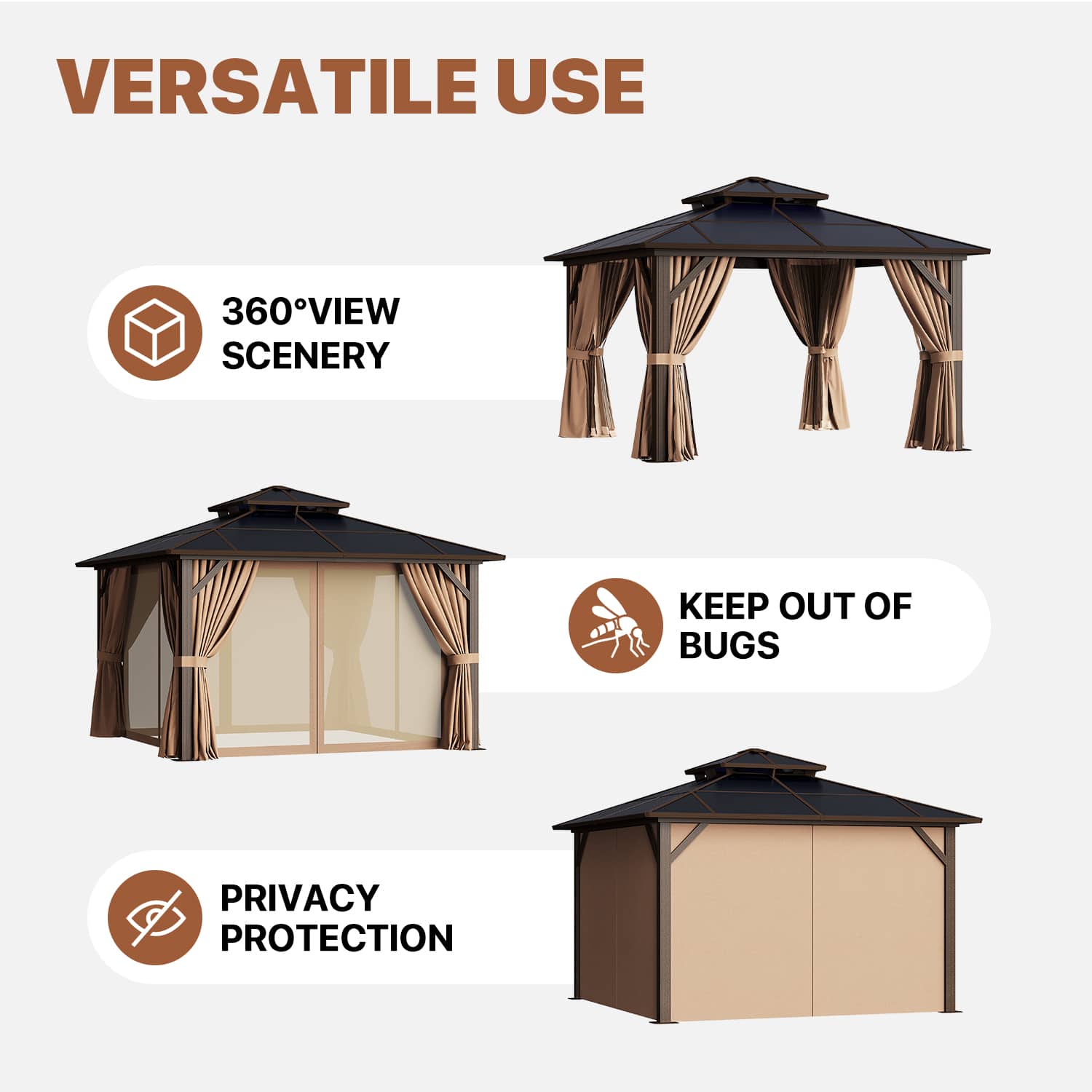 Sunmthink GBSM36R03 Wood-Resin-Gazebos - View #6