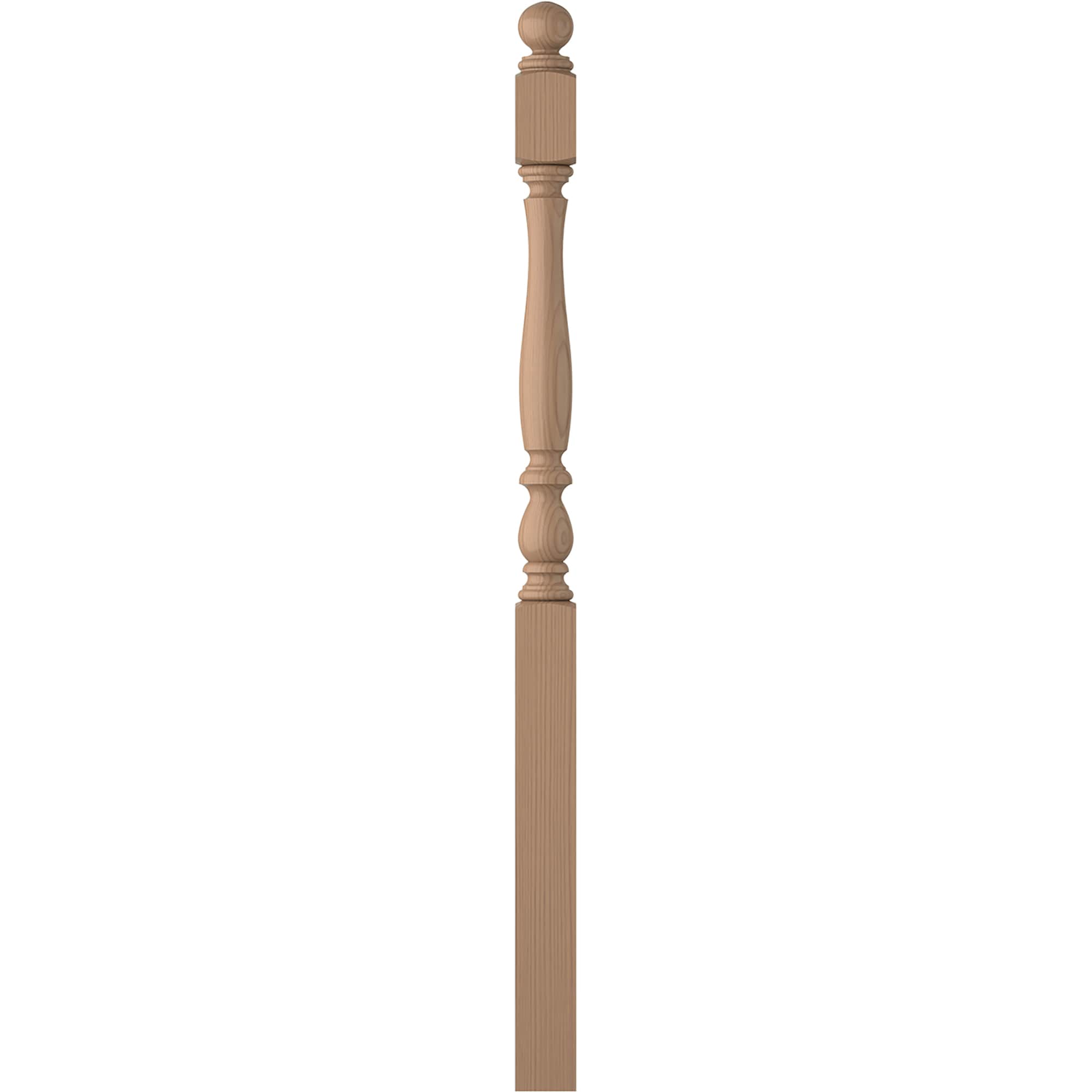 L.J. Smith Stair Systems LJP-3942BT-P 3.25-in x 57.8125-in Unfinished Poplar Starting Stair Newel Post