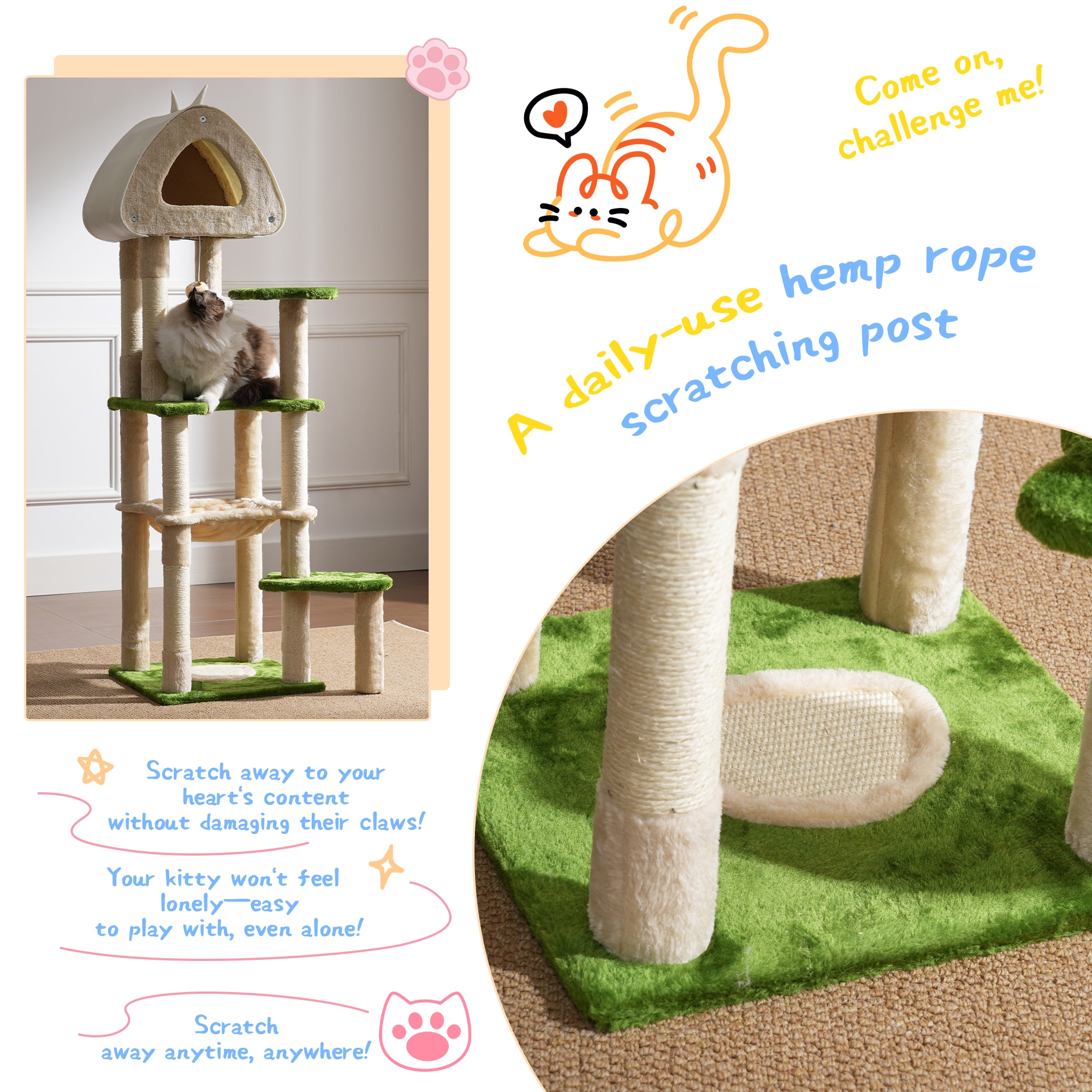DYHOME CTE143BG-LG-01 Cat-Trees - View #5