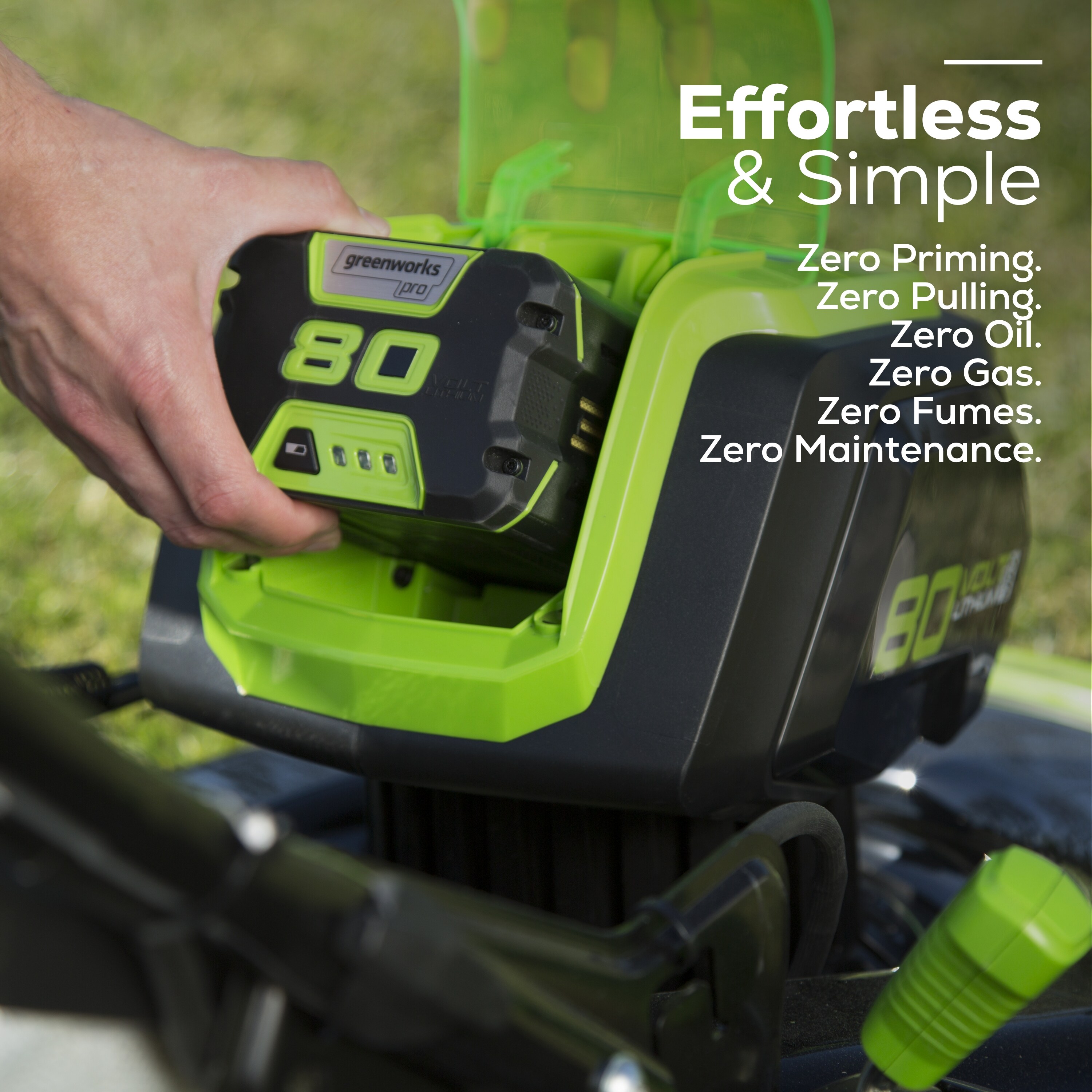 Greenworks Pro 2500402 Cordless-Elec-Push-Mowers - View #6