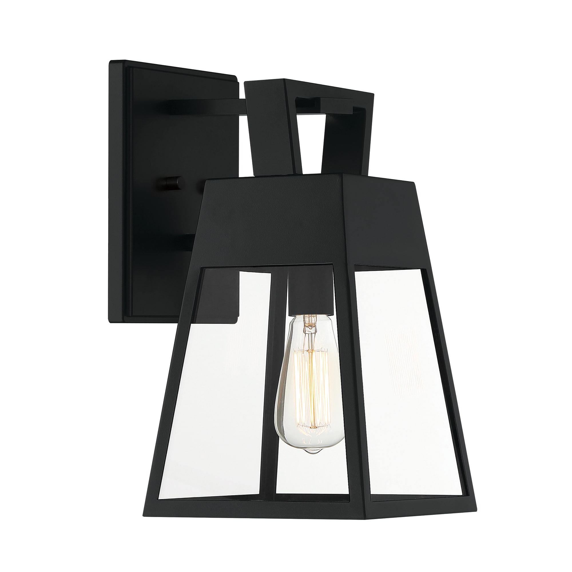 Designers Fountain D244M-8OW-MB DF Outdoor Wall Lights 1 -Light 15-in H Matte Black Hardwired Outdoor Wall Light