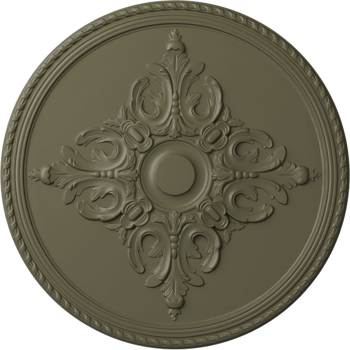Ekena Millwork CM40MISSF Milton 40.625-in W x 40.625-in L Painted Spartan Stone Polyurethane Whole Ceiling Medallion