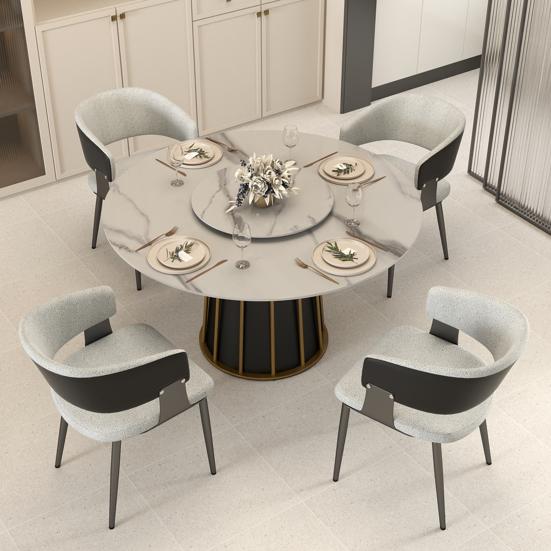 BuotiqHom DH-AT-135W60W4B Dining-Tables - View #2