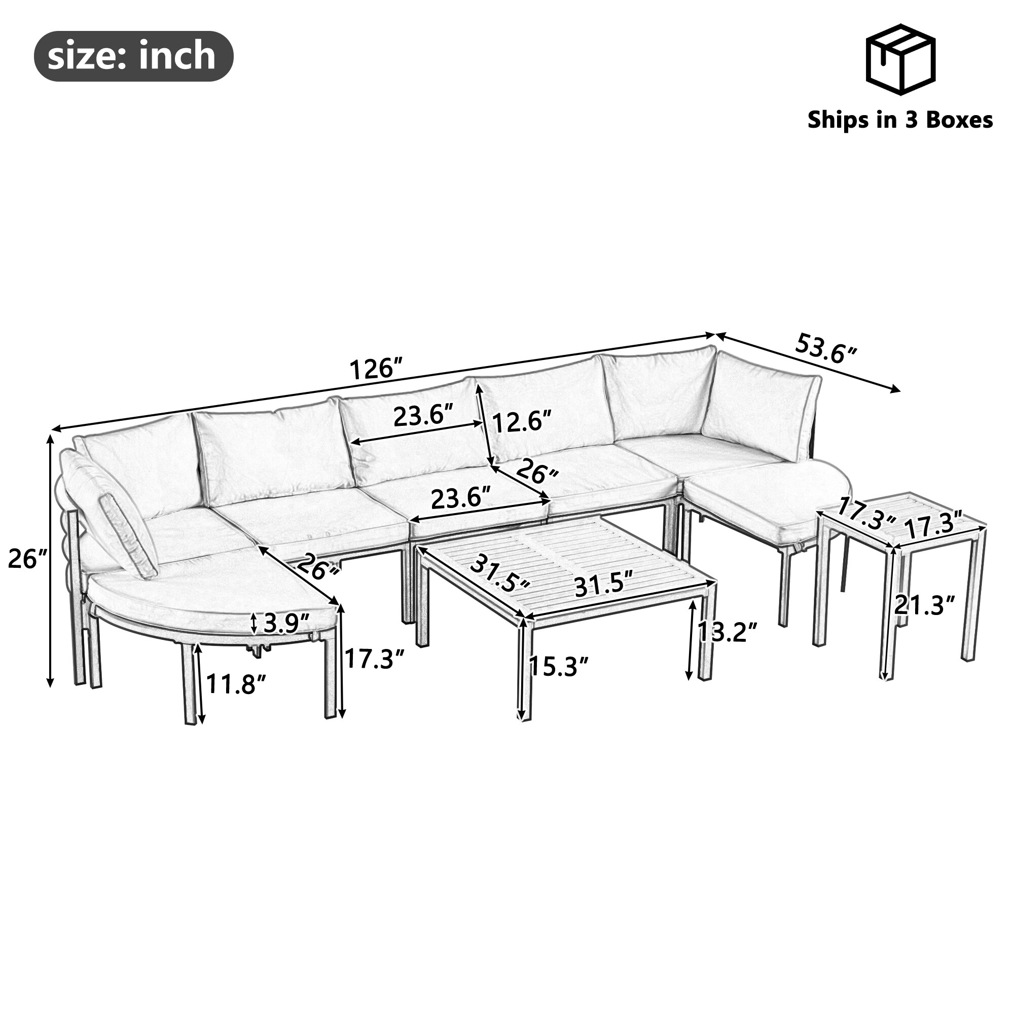SINOFURN SYA330108BG Patio-Sofas-Daybeds - View #6