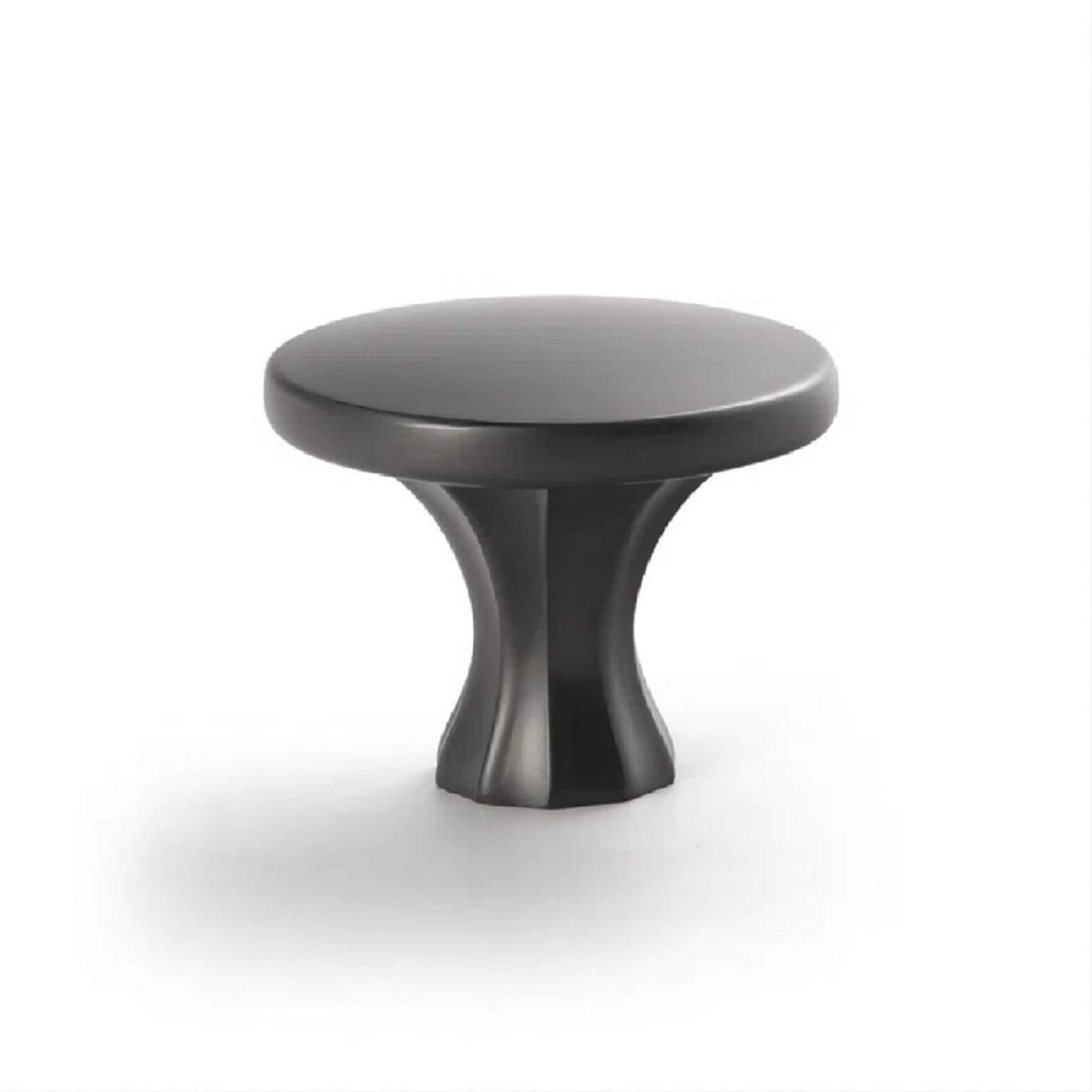 Miaokesen 1011HUI-DK 1-2/5-in Gray Round Modern Cabinet Knob 6 -Pack